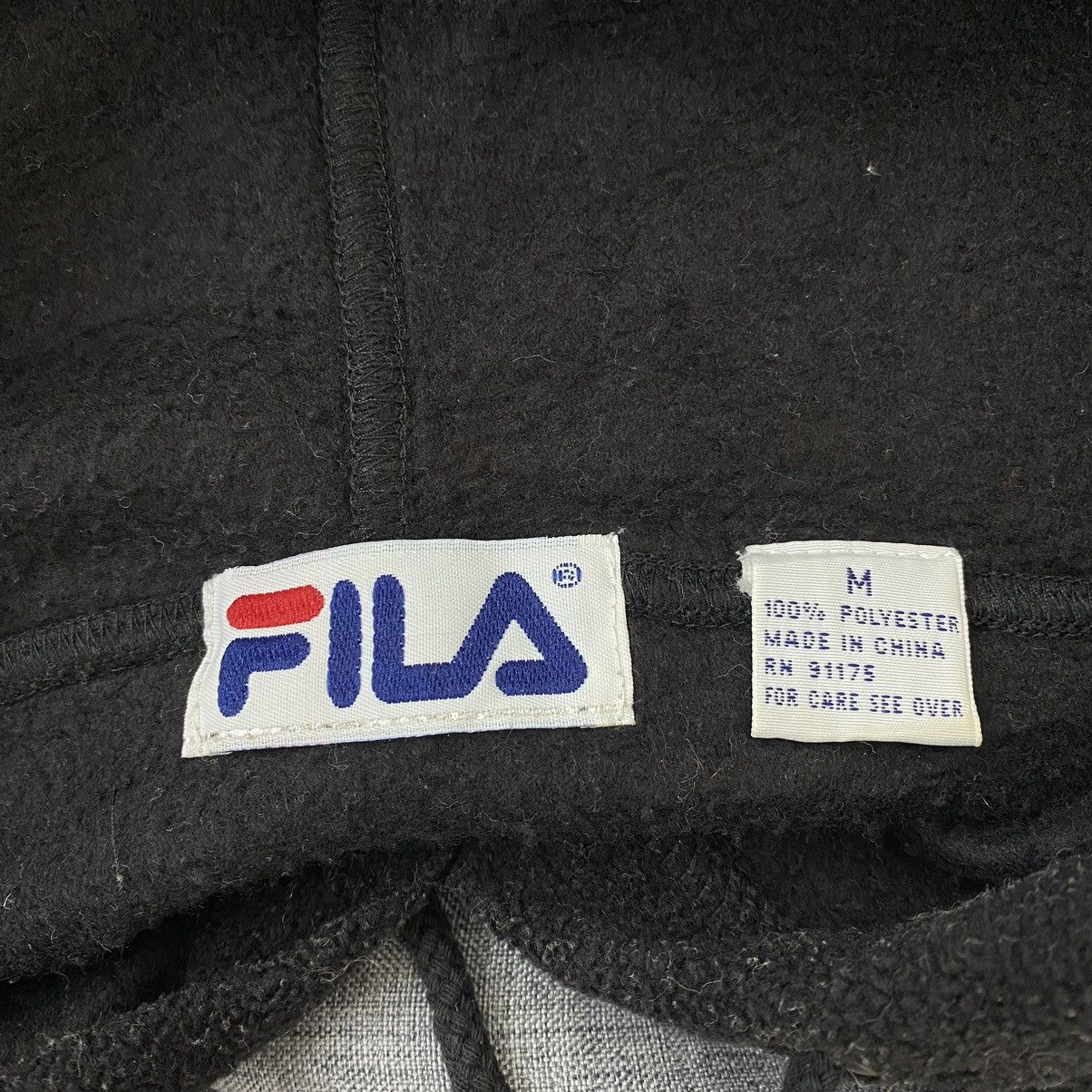 Fila × Vintage Vintage FILA Big Brand Embroidered Retro Sherpa Black Size US M / EU 48-50 / 2 - 6 Thumbnail