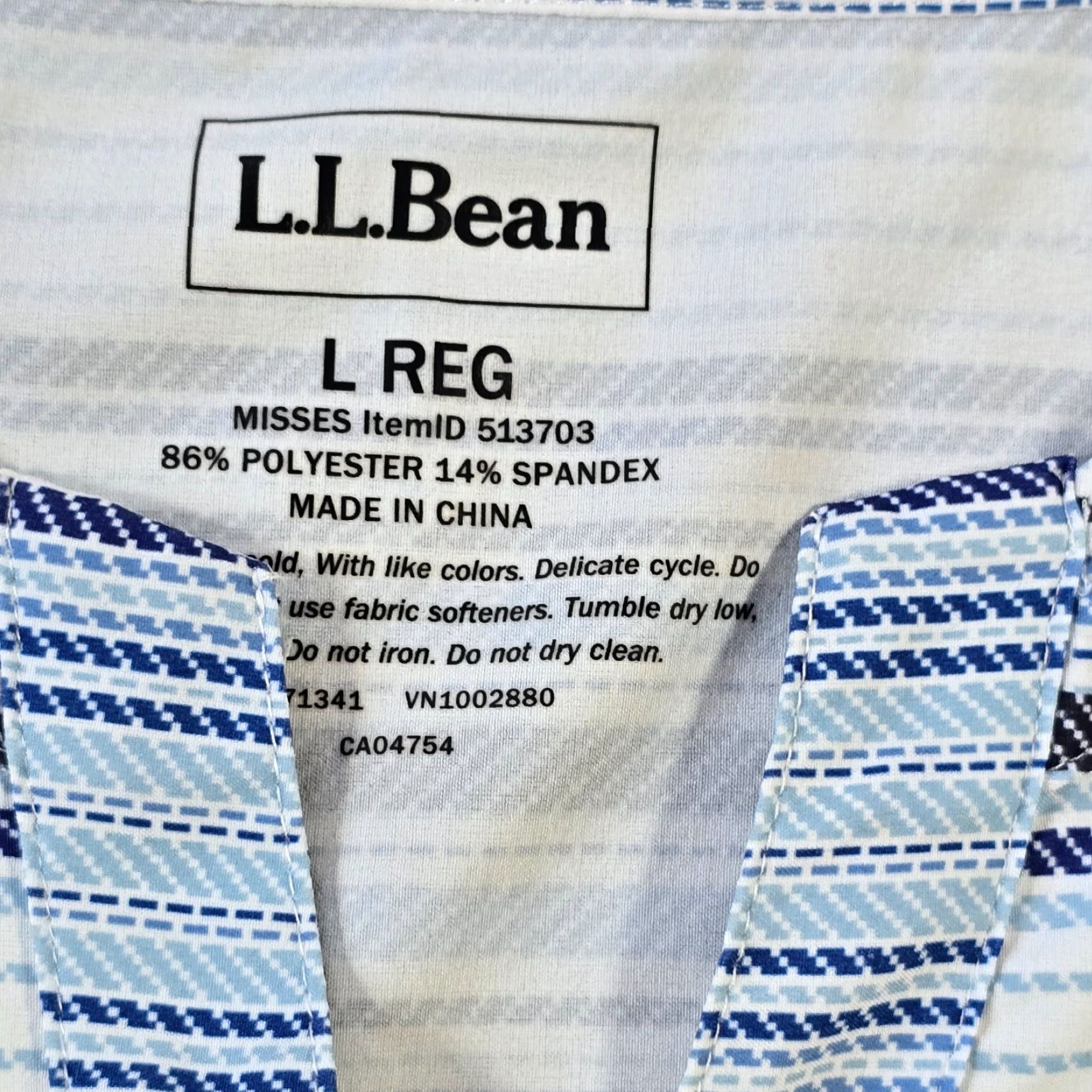 Vintage LL Bean Dress Womens Size Large Blue Striped Sheath Stretchy Performance Casual Size L / US 10 / IT 46 - 4 Thumbnail