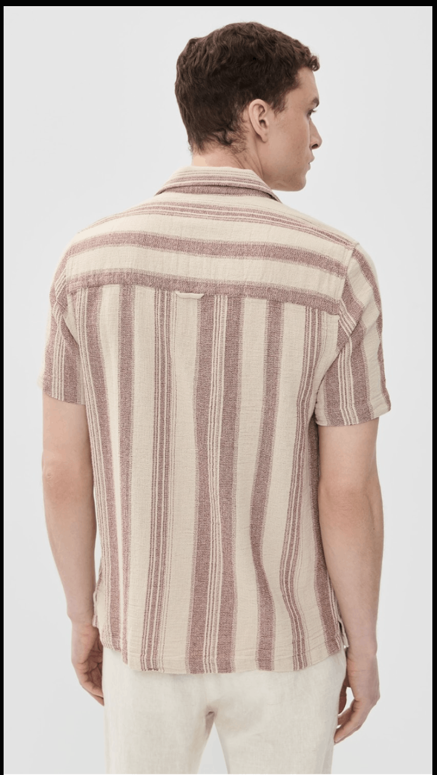 Far Afield Sand/ Red Stripe "Selleck" Camp shirt Size US L / EU 52-54 / 3 - 4 Thumbnail