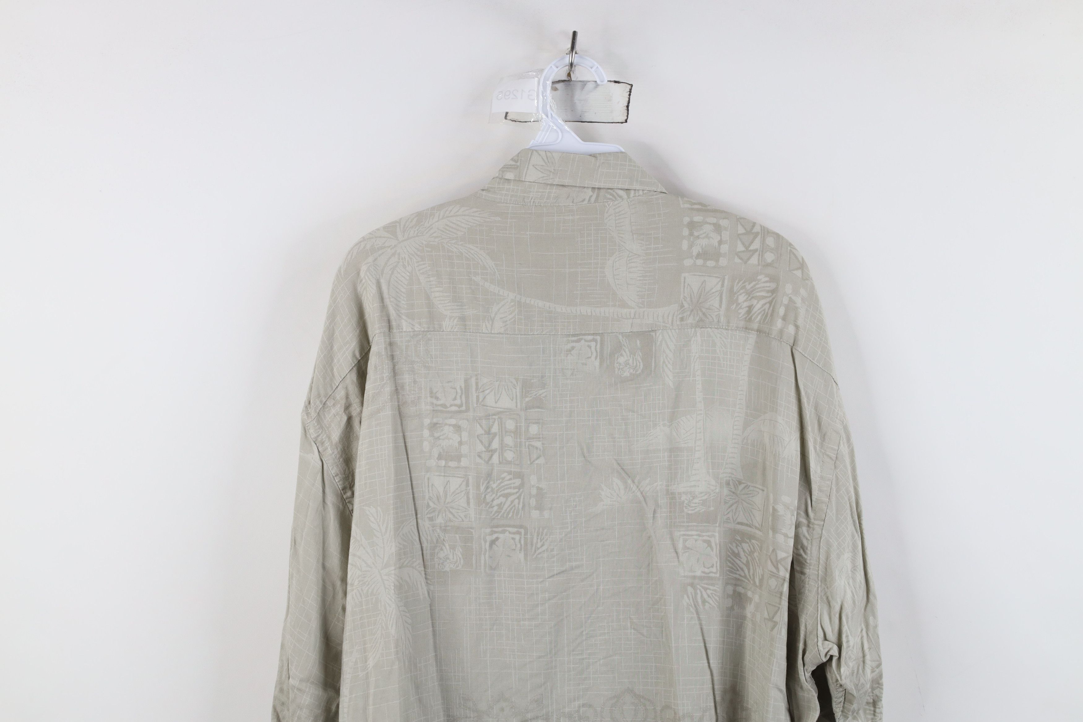Vintage Vintage 90s Streetwear Gabardine Hawaiian Button Shirt Size US XL / EU 56 / 4 - 10 Thumbnail