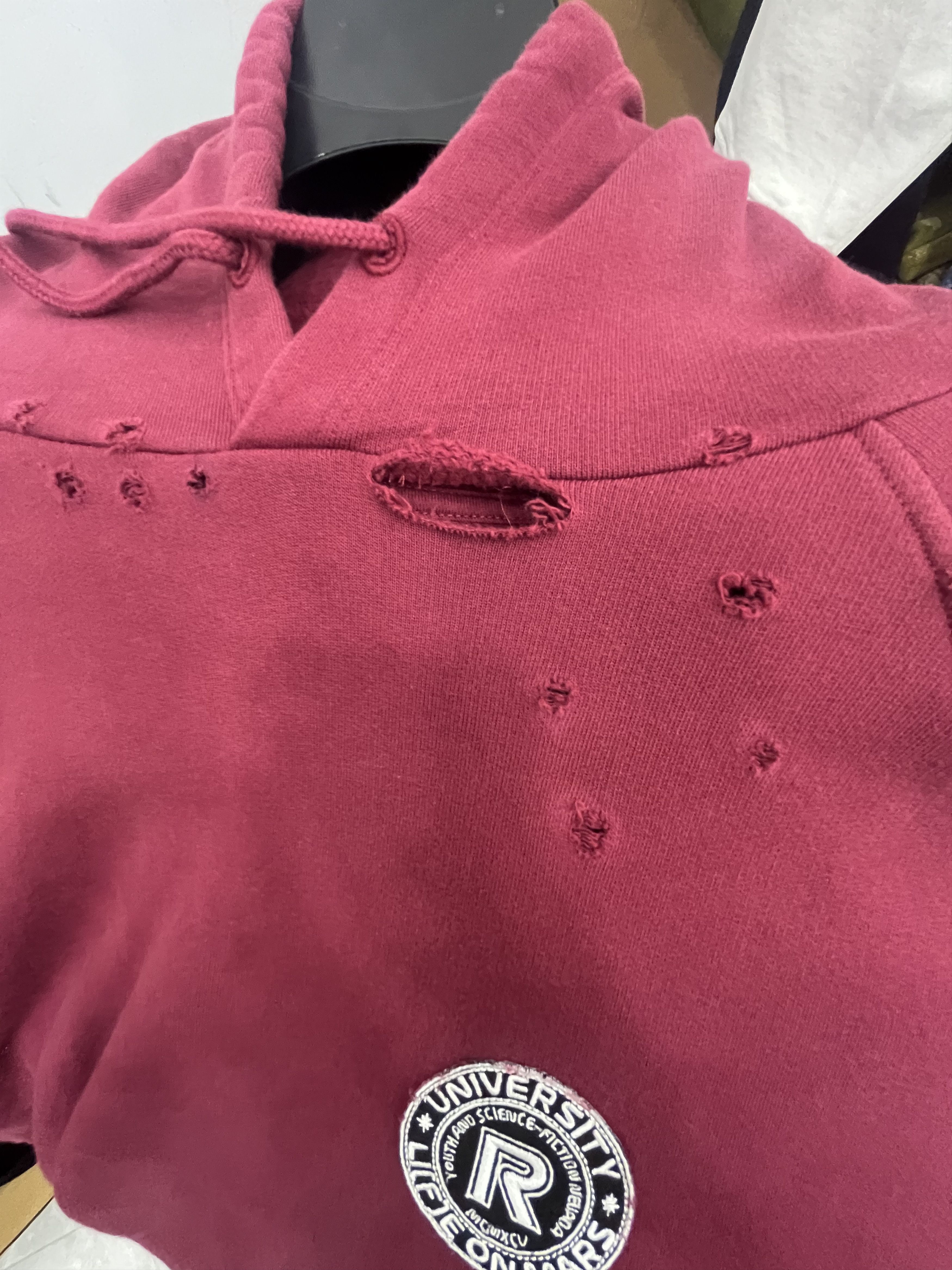 Raf Simons Raf Simons University of Antwerp Distressed Hoodie Size US S / EU 44-46 / 1 - 5 Thumbnail
