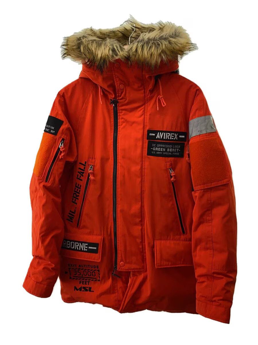 ジャケット・アウター AVIREX/TYPE N-3B FLIGHT JACKET HALO Avirex N-3B Modified Halo Polyester Flight Jacket Orange