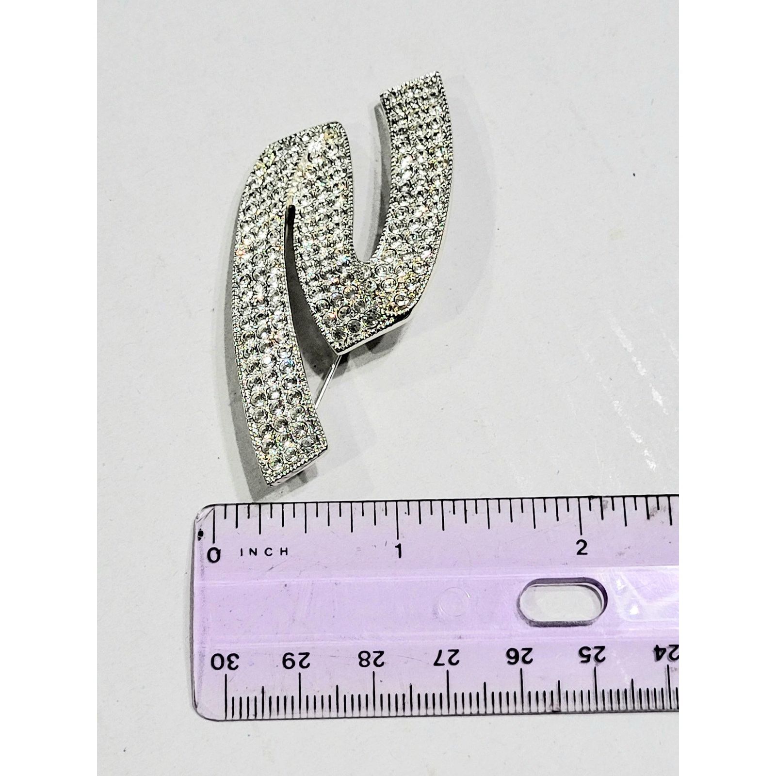 & Other Stories NWOTSigned Napier Ribbon "Z" Rhinestone Brooch Bright Shiny Size ONE SIZE - 6 Thumbnail