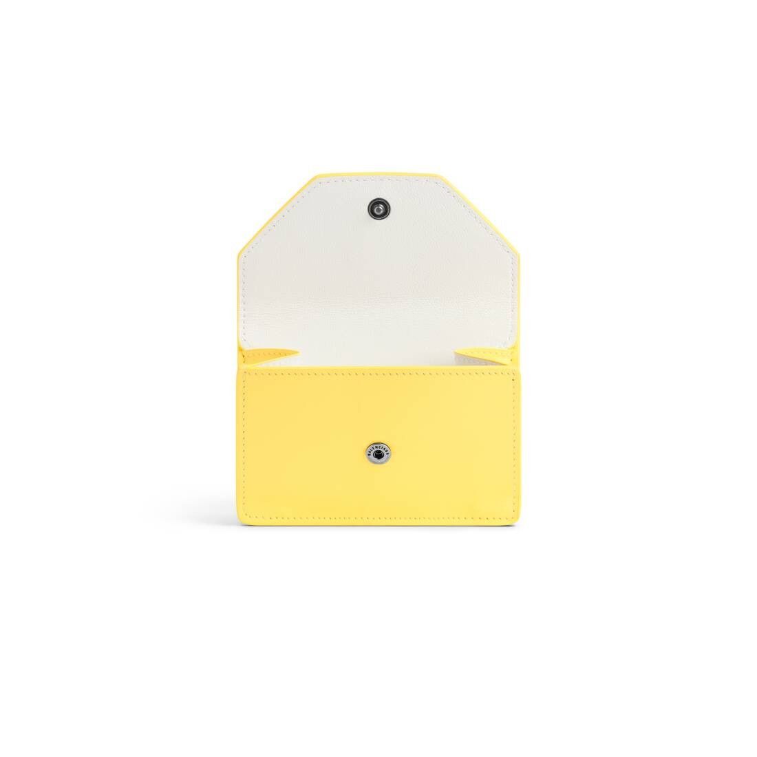 Balenciaga o1srvl11e0925 Size: OS / Envelope Bifold Wallet in Yellow Size ONE SIZE - 2 Thumbnail