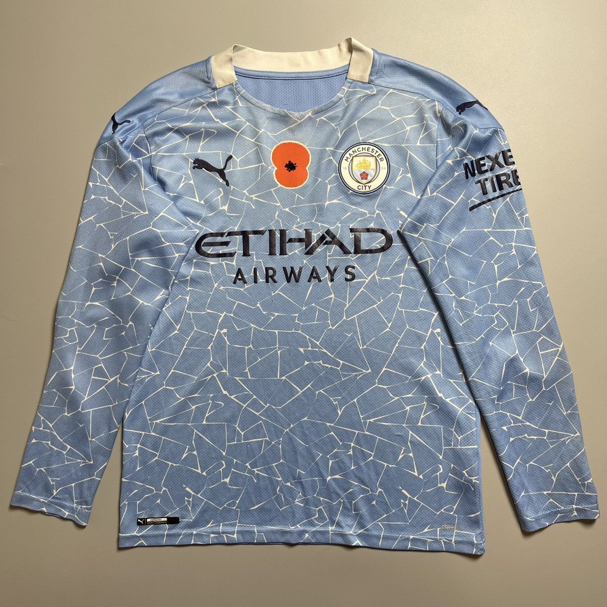 Puma × Vintage MAN CITY PUMA 2020/2021 FOOTBALL HOME JERSEY #10 AGUERO Size US M / EU 48-50 / 2 - 2 Thumbnail