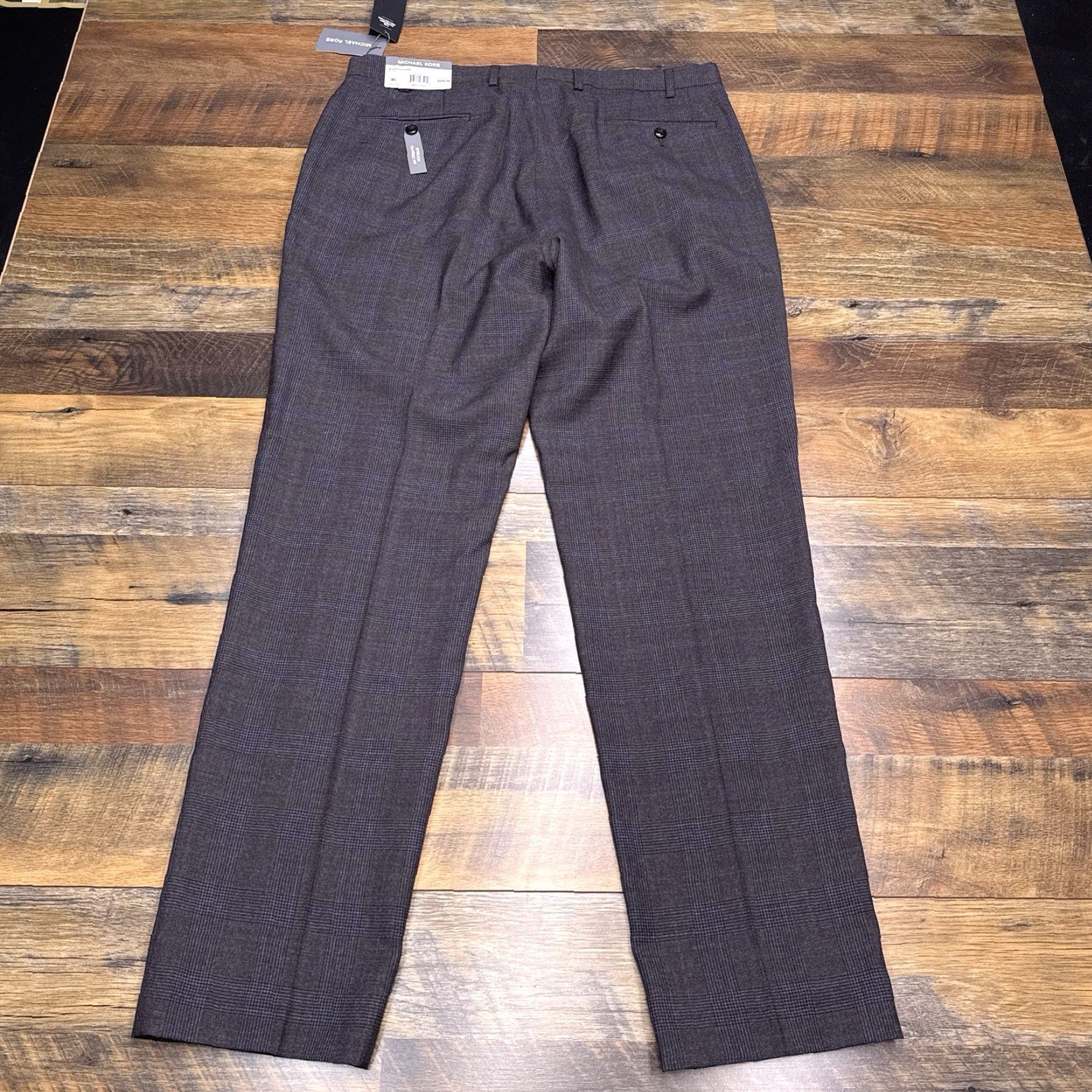 Michael Kors Michael Kors Pants Mens 36x32 Malone Plaid Wool New Formal Dress Pants Gray Straight Leg Classic City Size US 36 / EU 52 - 3 Thumbnail