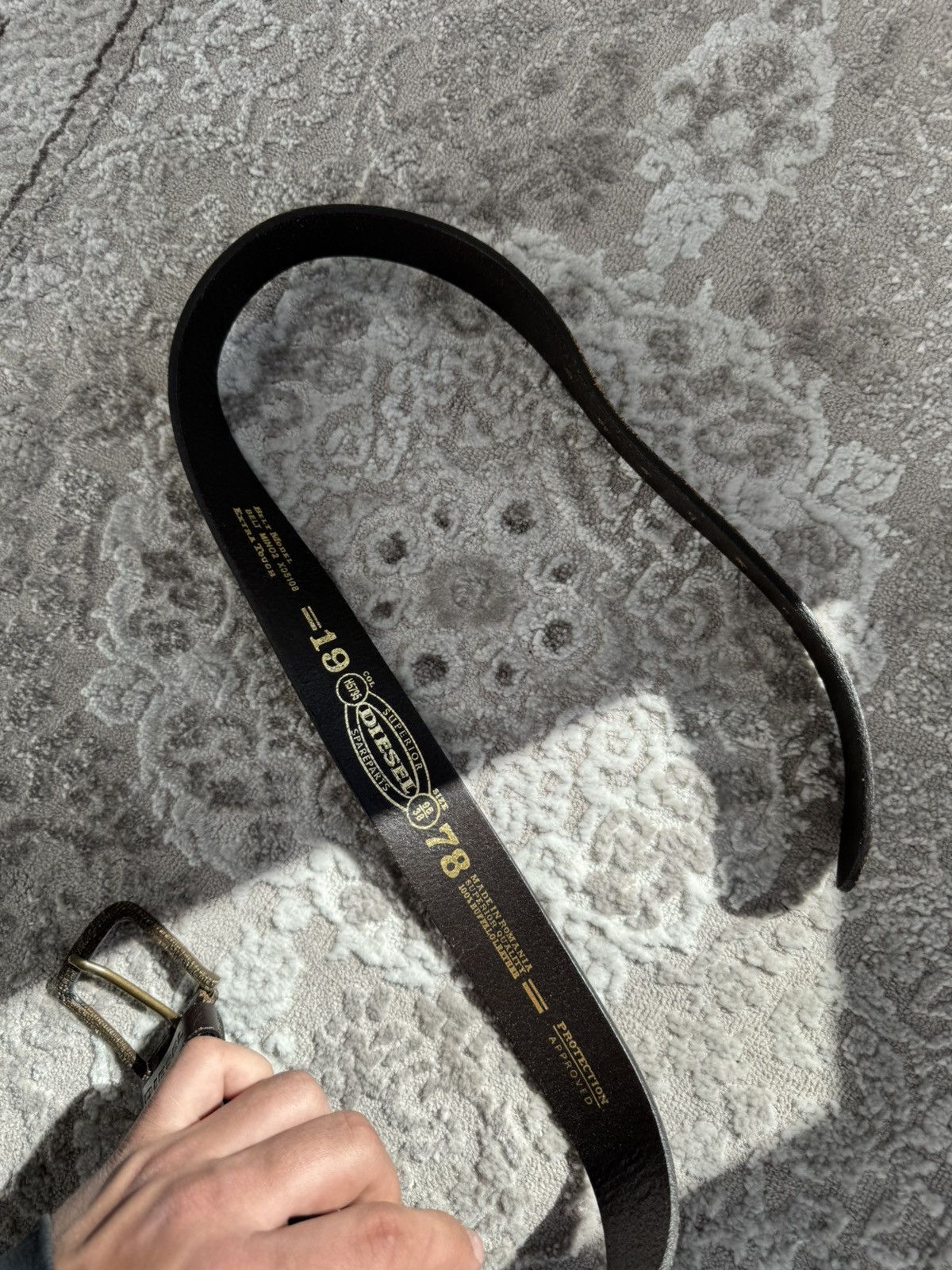 Diesel Diesel Leather Belt Vintage Avant Garde Y2K Style Steel Logo Size ONE SIZE - 3 Thumbnail