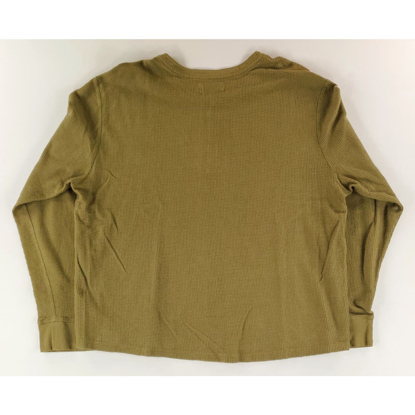 Tecovas Tecovas Shirt Thermal Henley Green Long Sleeve Mens XL Size US XL / EU 56 / 4 - 3 Thumbnail