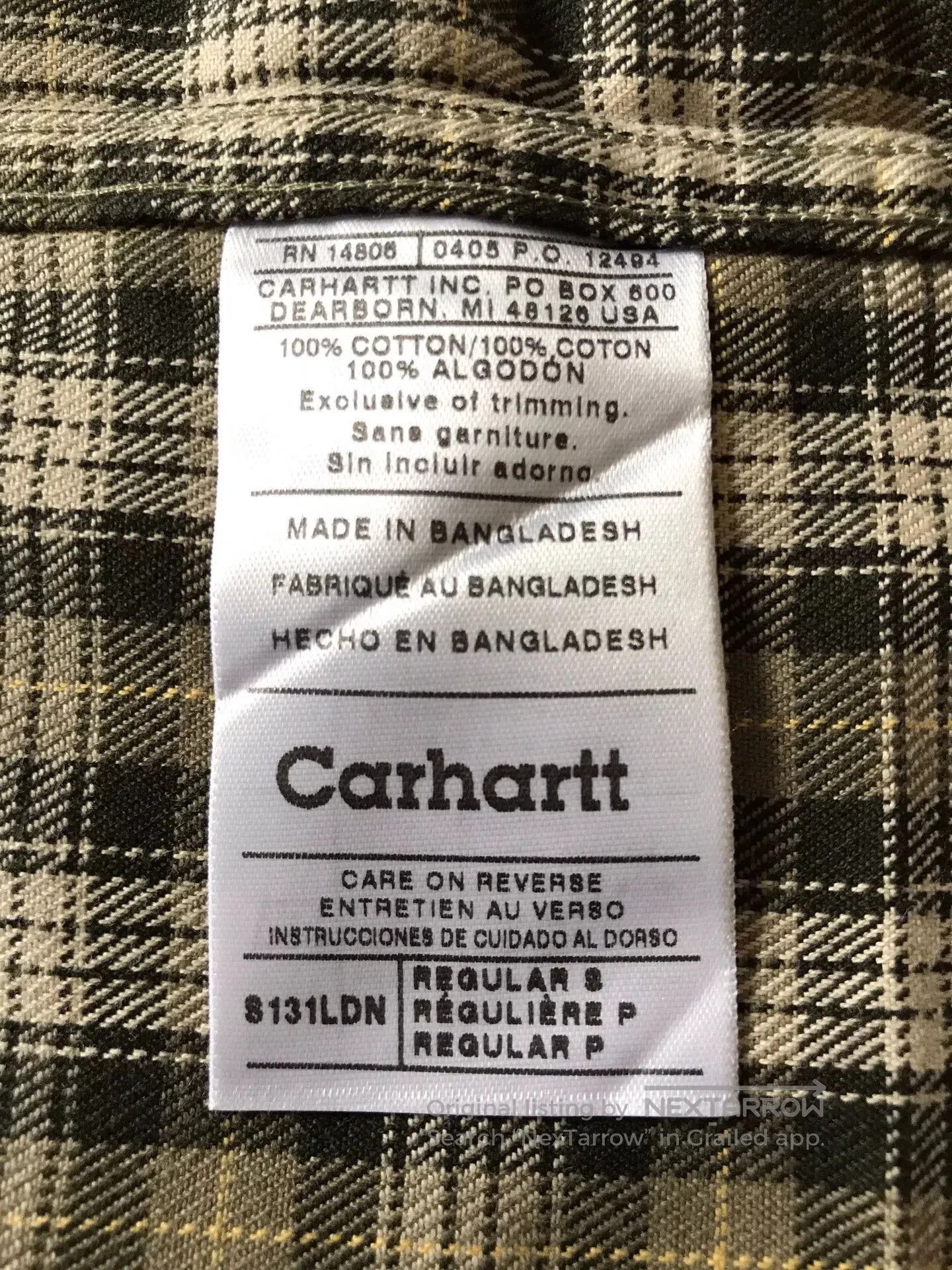 Carhartt Carhartt S131 LDN Flannel Work Shirt. Size US S / EU 44-46 / 1 - 9 Thumbnail