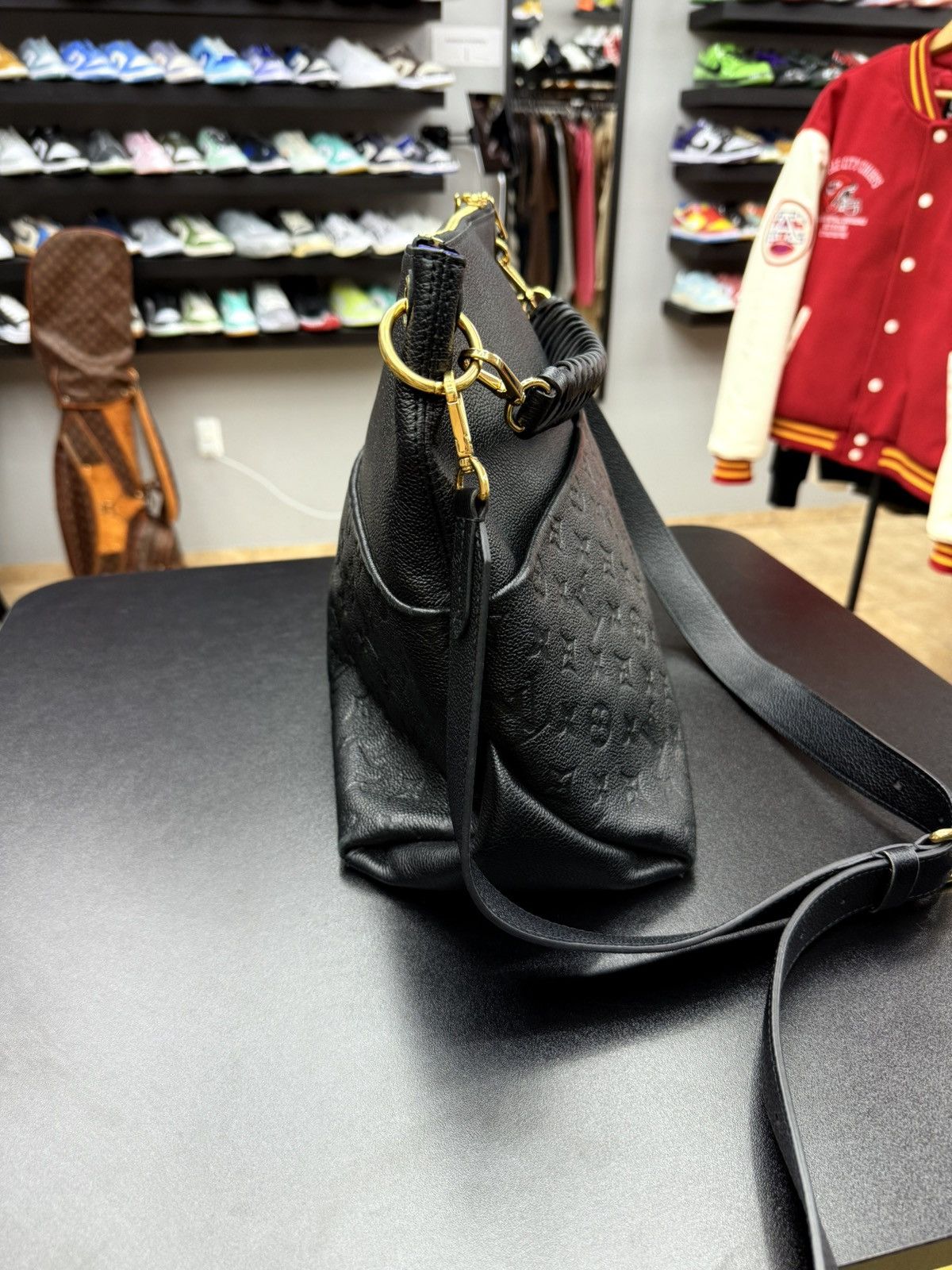 Louis Vuitton Louis Vuitton Maida Hobo Bag BLK Monogram Empreinte Leather Size ONE SIZE - 4 Thumbnail
