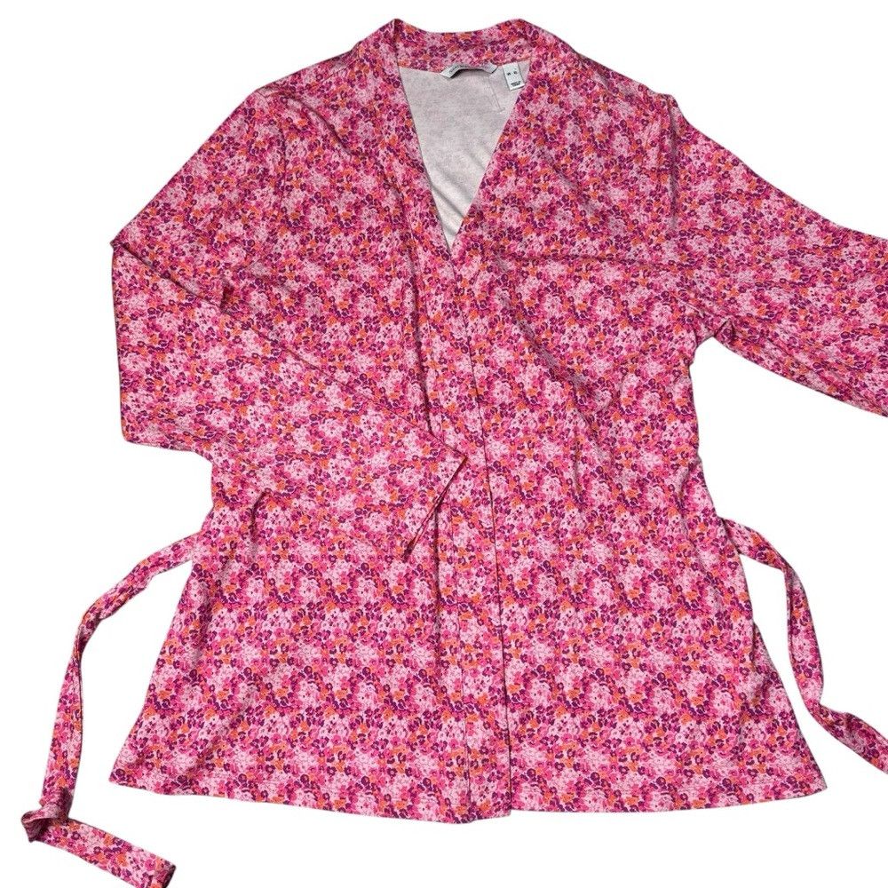 Isaac Mizrahi New Isaac Mizrahi Printed Swing Tie Pink Floral Cardigan Si Size XL / US 12-14 / IT 48-50 - 5 Thumbnail