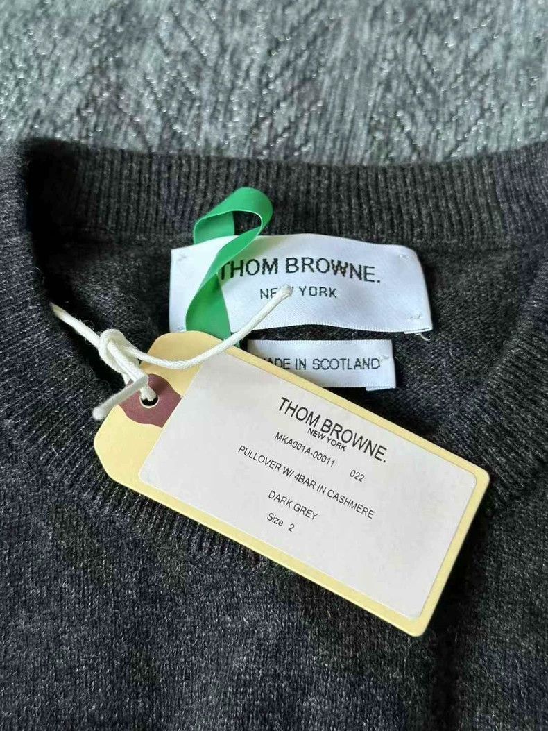 Thom Browne Thom Browne size2 Dark grey cashmere sweater Size US M / EU 48-50 / 2 - 3 Thumbnail