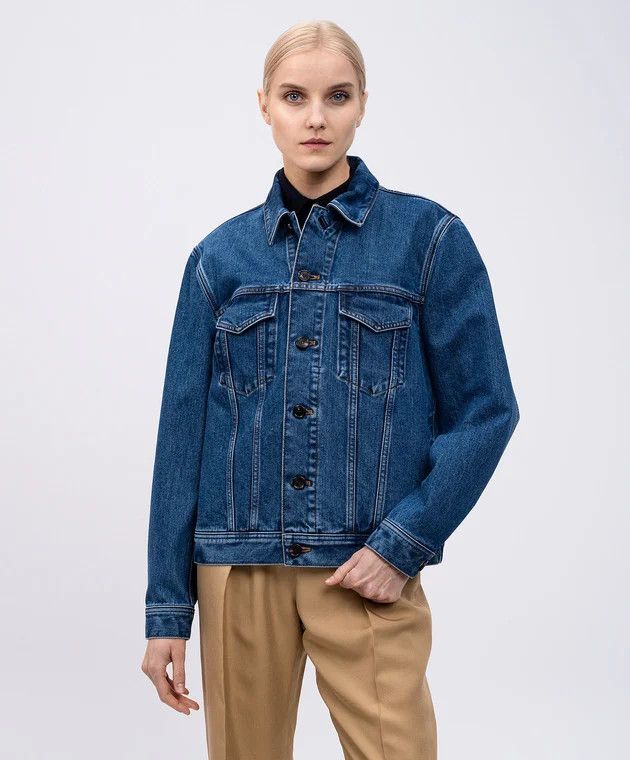 Loro Piana o1srvl11e0526 FAP1329 Tulus Denim Jacket in Blue Size S / US 4 / IT 40 - 3 Thumbnail