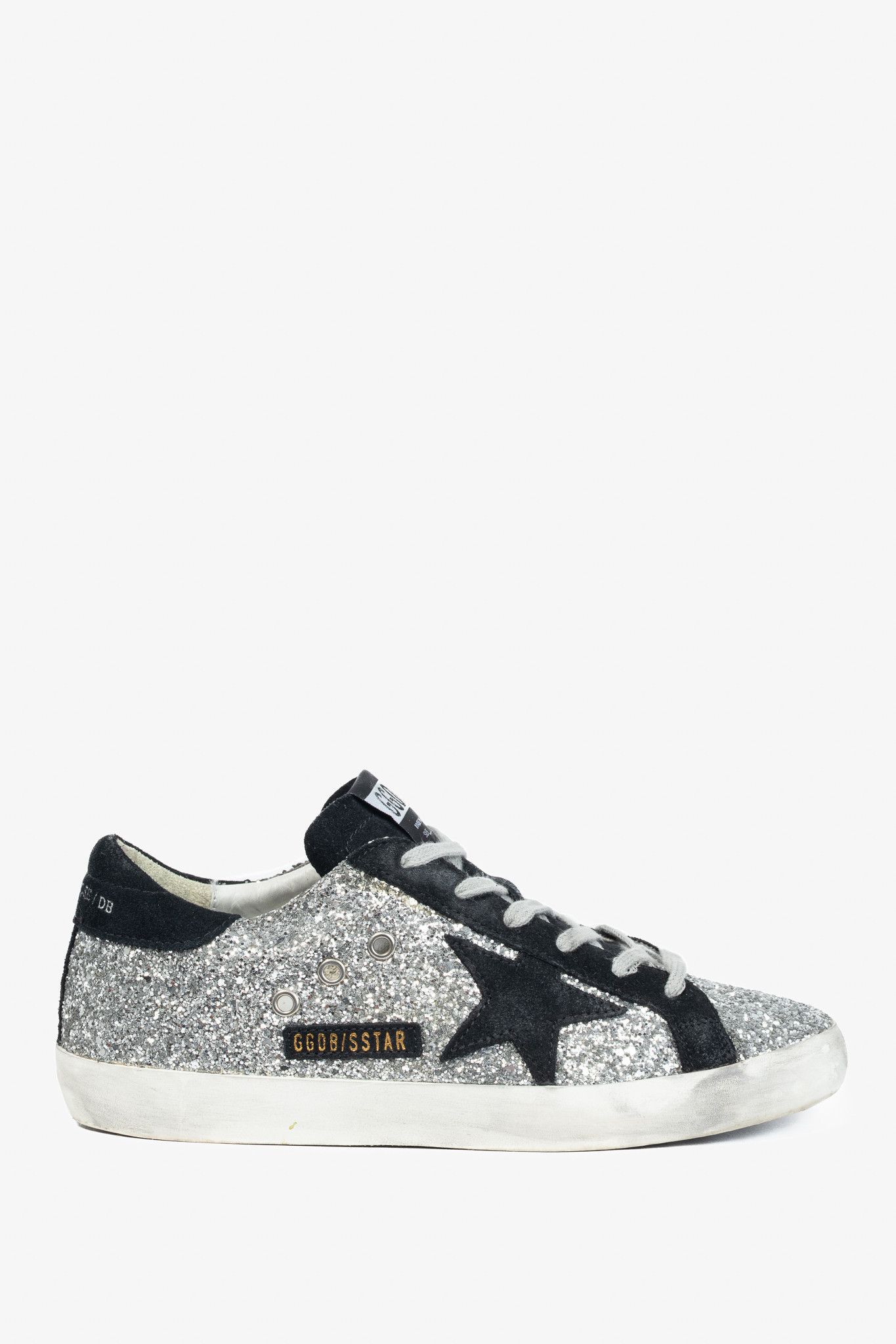 Golden Goose Golden Goose Superstar Glitter & Suede Star Sneakers Size US 8.5 / IT 38.5 - 1 Thumbnail
