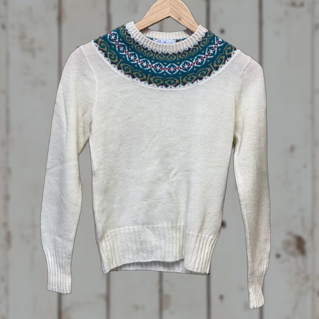 Vintage VINTAGE Cream Garland Acrylic Long Sleeve Crew Neck Sweater Women's S Size S / US 4 / IT 40 - 1 Thumbnail