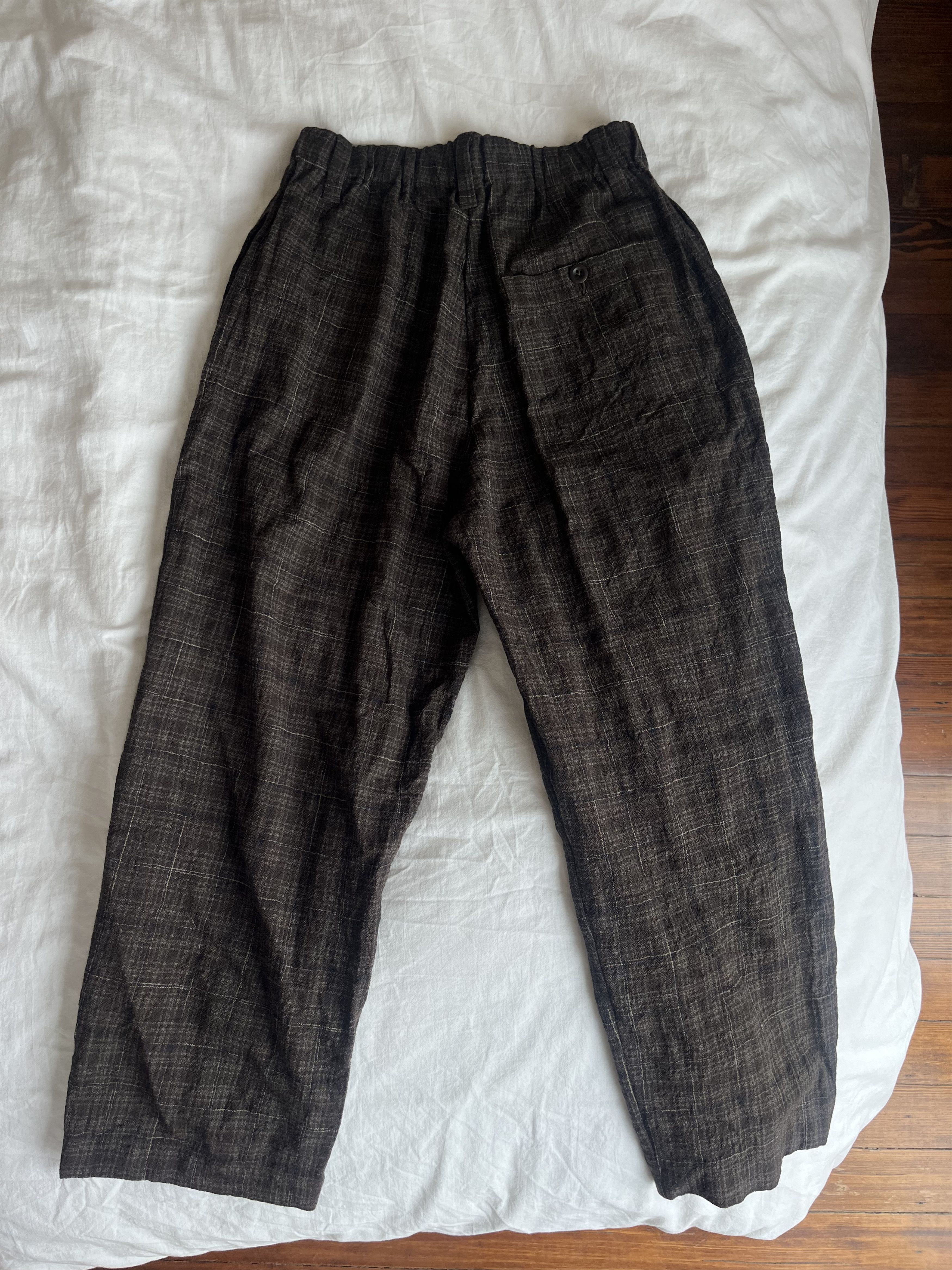 Evan Kinori Kasuri Wool Check Elastic Pant, small Size US 30 / EU 46 - 3 Thumbnail