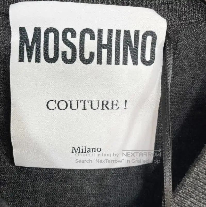 Moschino Moschino Men's Dark Gray Wool Pullover Sweater . Size US S / EU 44-46 / 1 - 4 Thumbnail