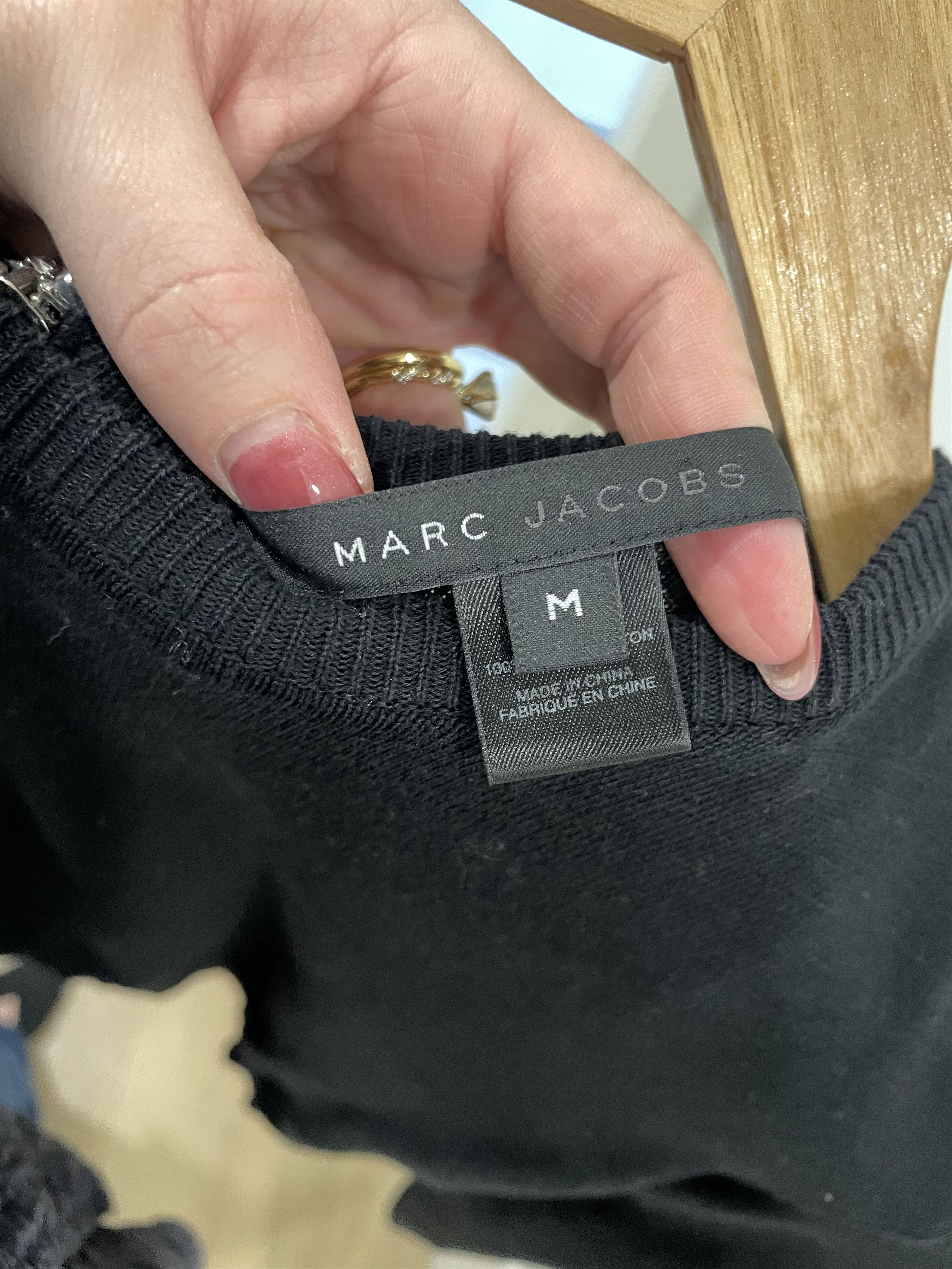 Marc Jacobs Marc Jacobs Black Knit Top with Silver Zipper - Size M Size M / US 6-8 / IT 42-44 - 7 Thumbnail