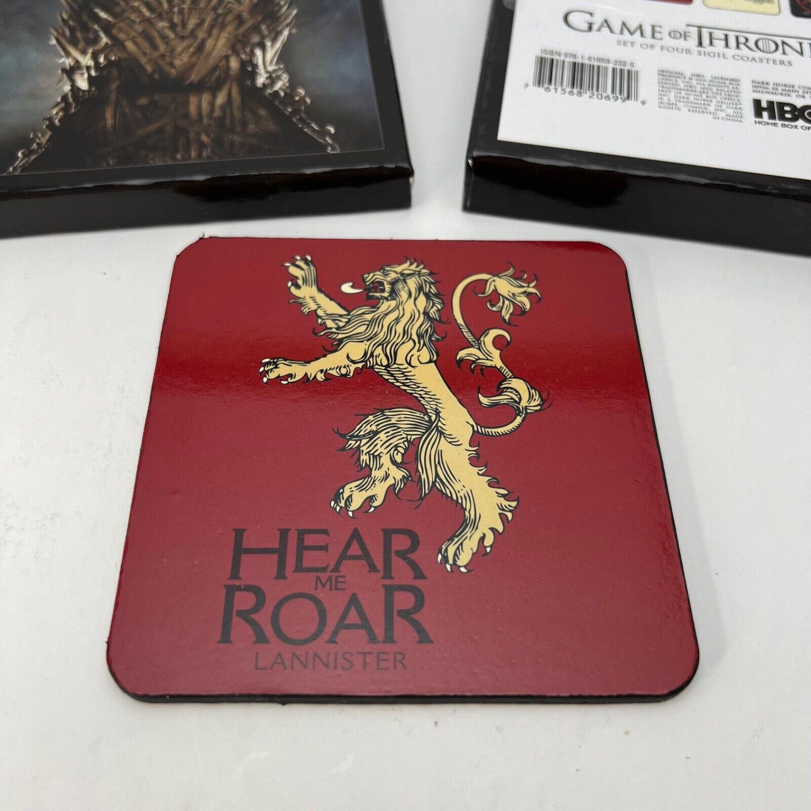 Designer Game of Thrones: House Sigil Coaster Set Winter is Coming Size ONE SIZE - 6 Thumbnail