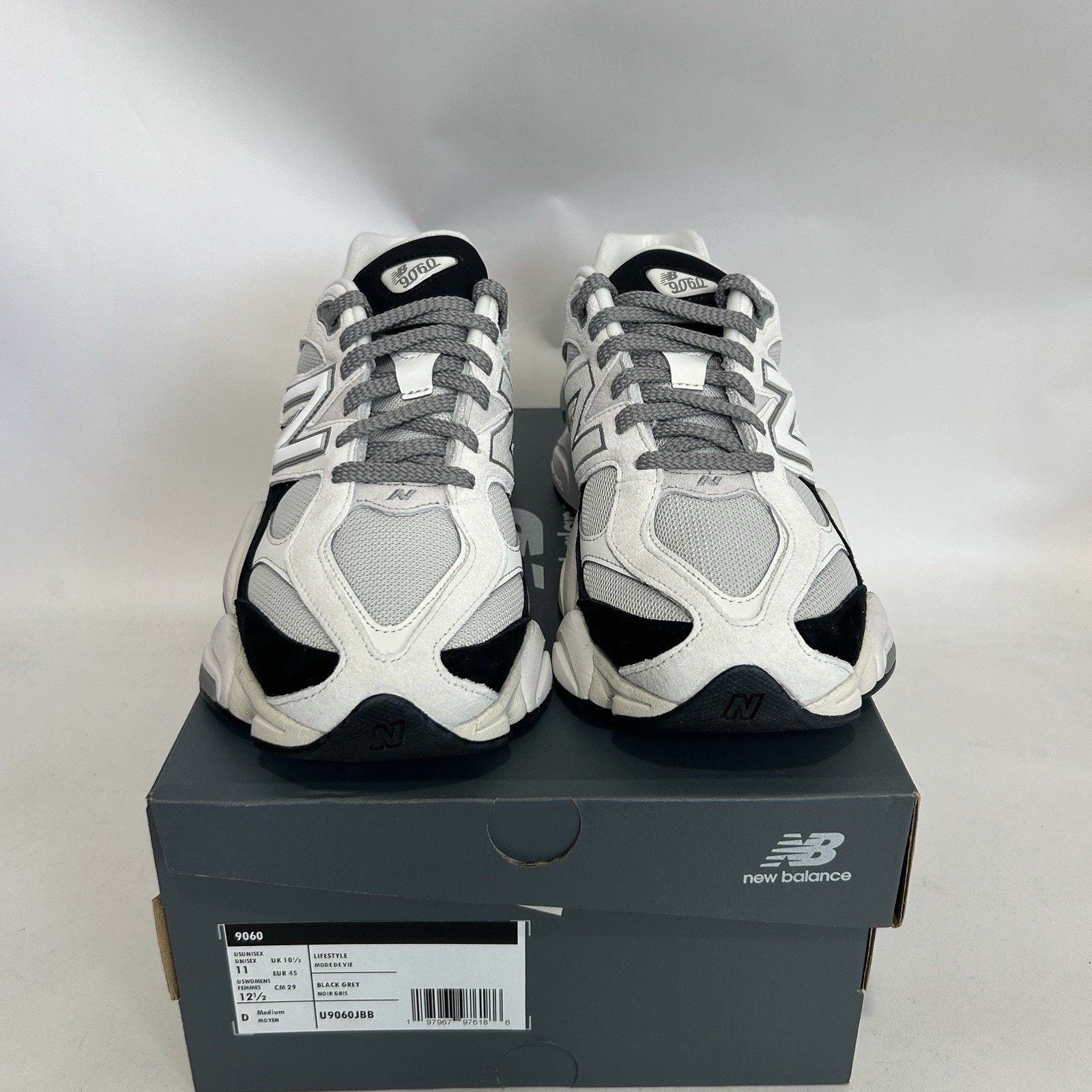New Balance New Balance 9060 Lifestyle Shoes “Grey Jet Black” U9060JBB Size US 11 / EU 44 - 2 Thumbnail