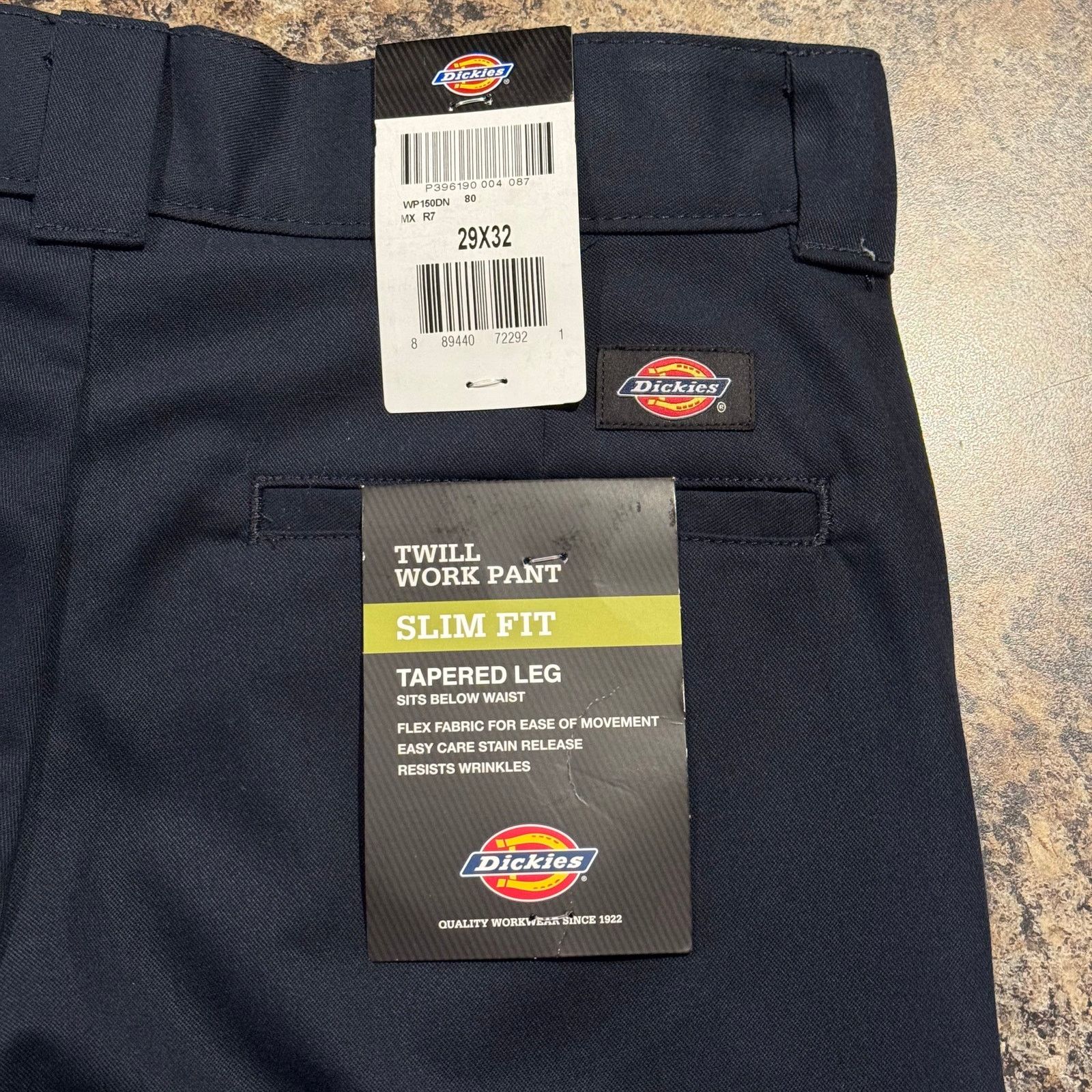 Dickies NWT Dickies Mens Pants Slim Tapered Twill Flex Blue 29x32 Size US 29 - 5 Thumbnail