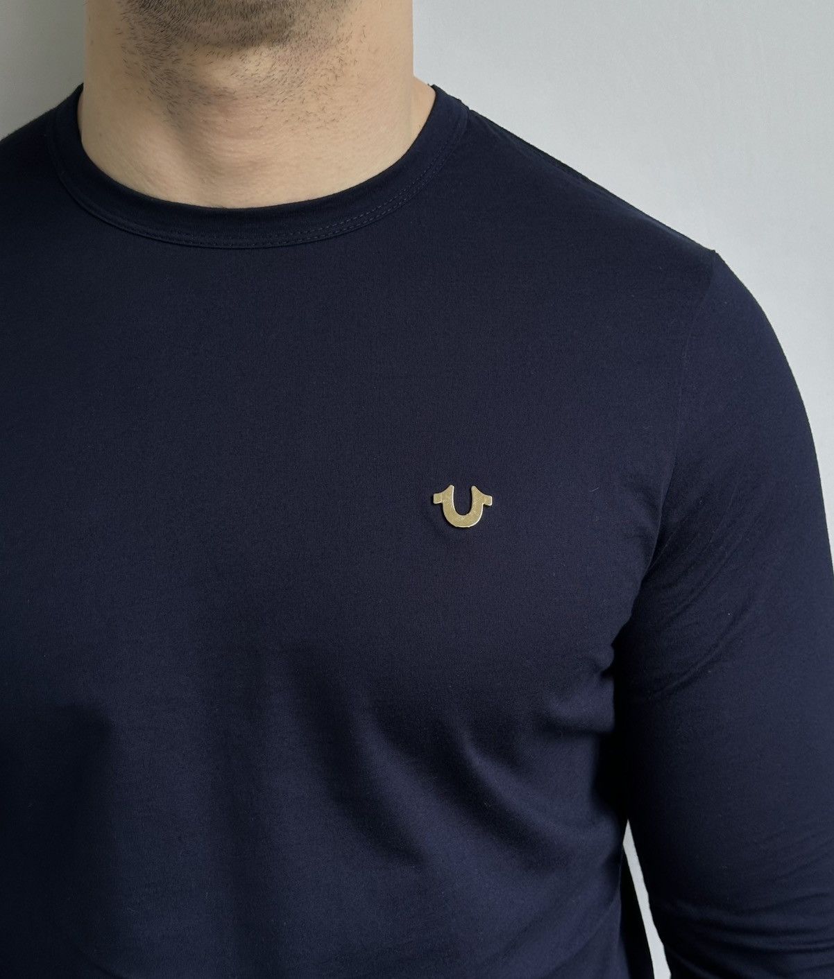 True Religion True Religion Mens Long Sleeve T-Shirt Navy Blue Logo Size L Size US L / EU 52-54 / 3 - 2 Thumbnail