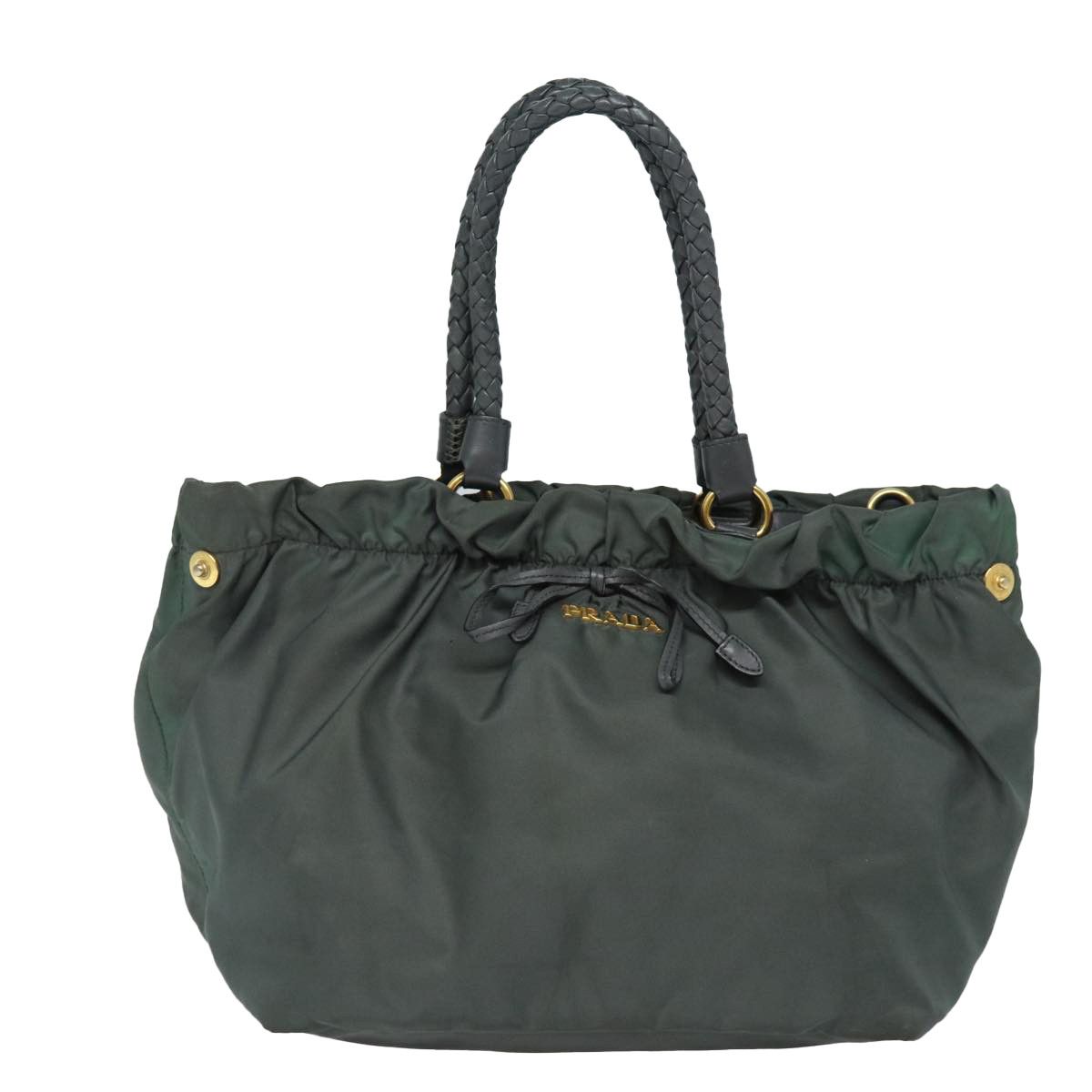 Prada Tessuto Khaki Synthetic Handbag (Pre-Owned) Size ONE SIZE - 1 Thumbnail