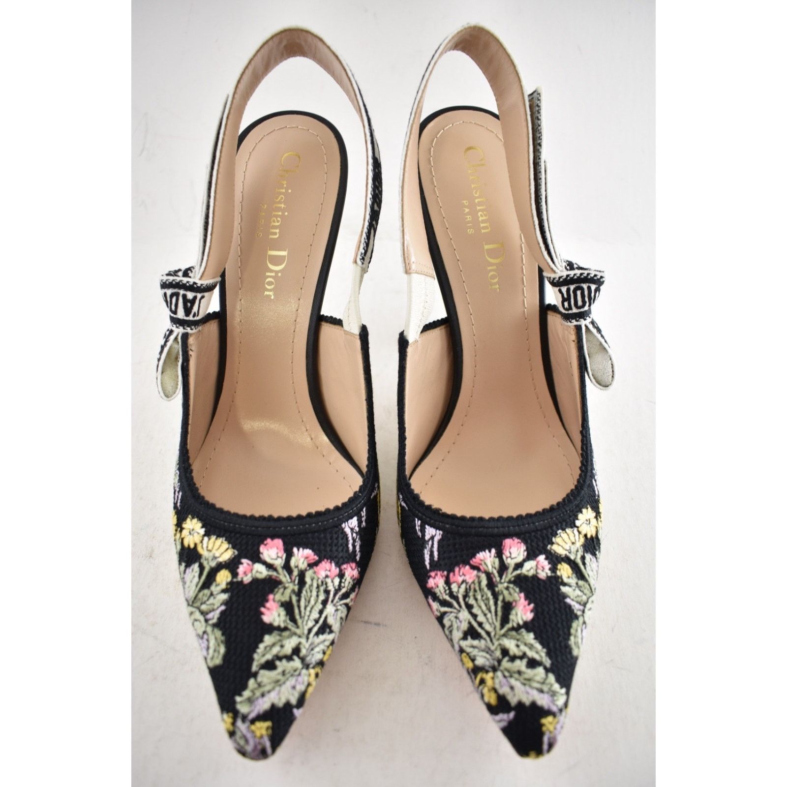 Dior Dior J'adior Millefiori Floral Ribbon Logo Slingback Pump Size US 7 / IT 37 - 7 Thumbnail