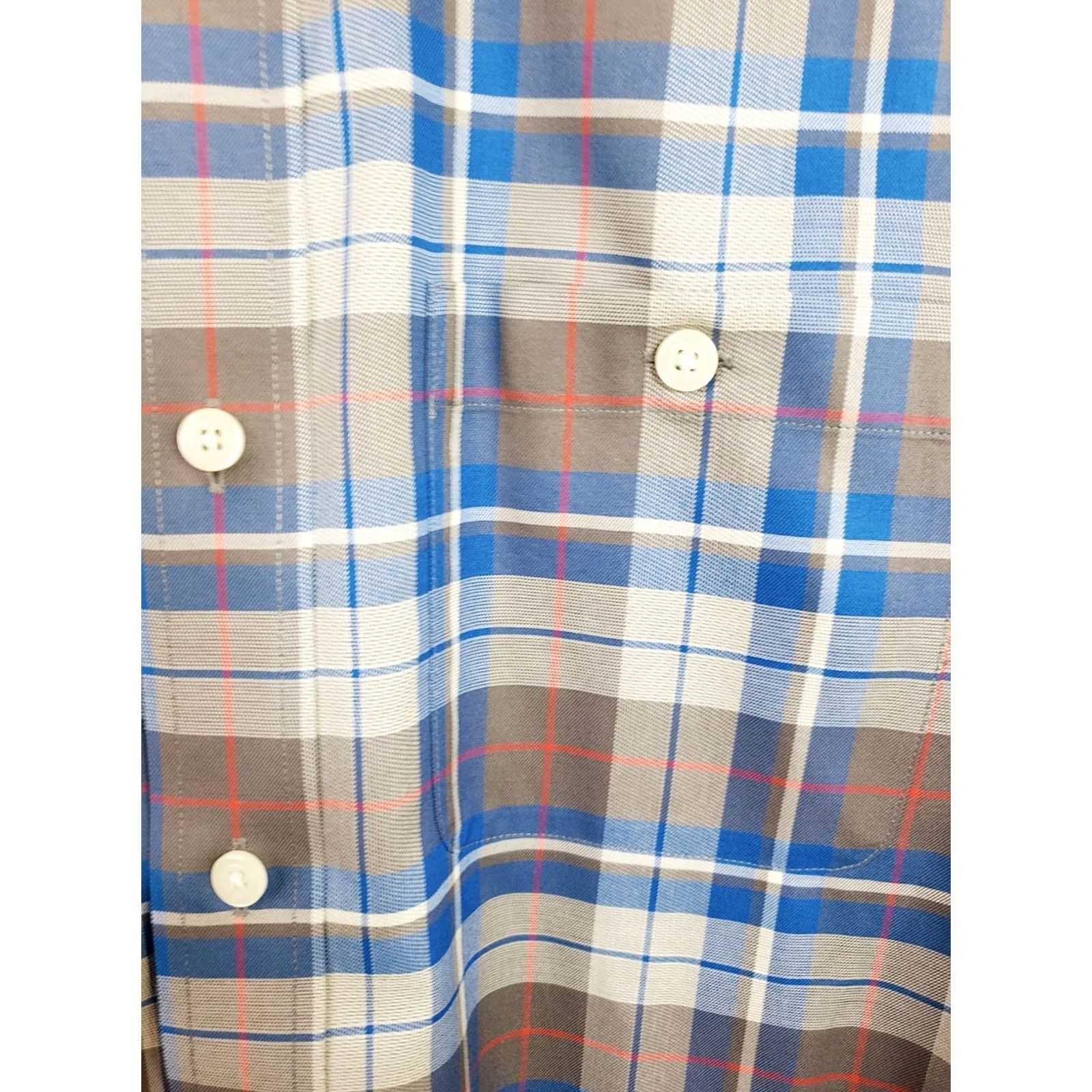 Orvis VINTAGE Orvis Wrinkle Free Button-Down Shirt Mens M Blue Gray Plaid Long Sleeve Classic Size US M / EU 48-50 / 2 - 5 Thumbnail
