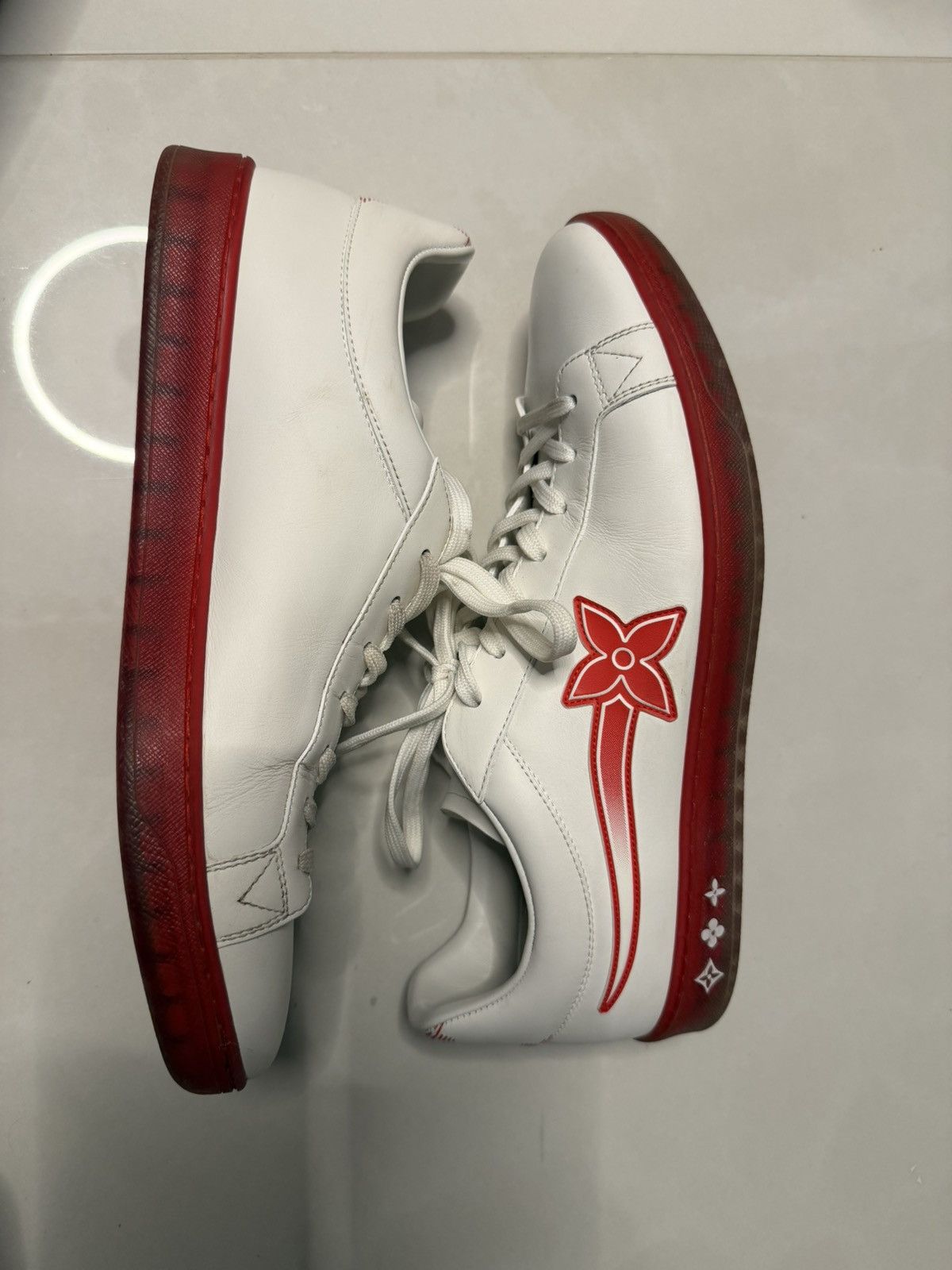 Louis Vuitton Louis Vuitton - Luxembourg Samothrace Sneaker white/red - 43 Size US 10 / EU 43 - 4 Thumbnail
