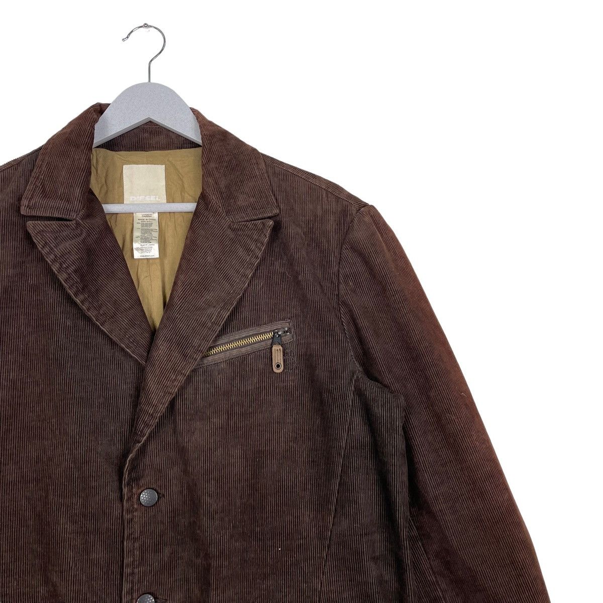 Diesel 💥DIESEL CORDUROY SUNFADED BIKER JACKET Size US L / EU 52-54 / 3 - 6 Thumbnail