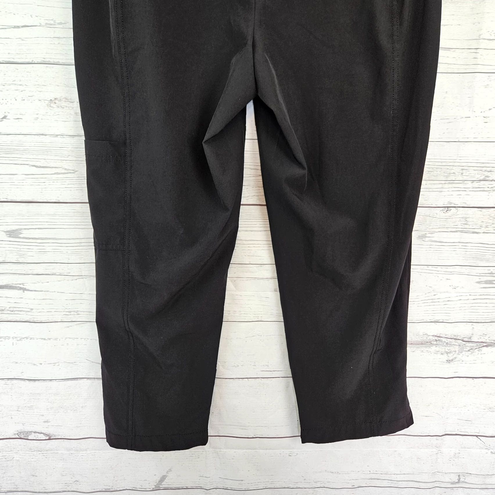 Vintage Chicos Zenergy Womens Cropped Pants Sz Medium Black Pull On Zip Pockets Size 32" / US 10 / IT 46 - 5 Thumbnail