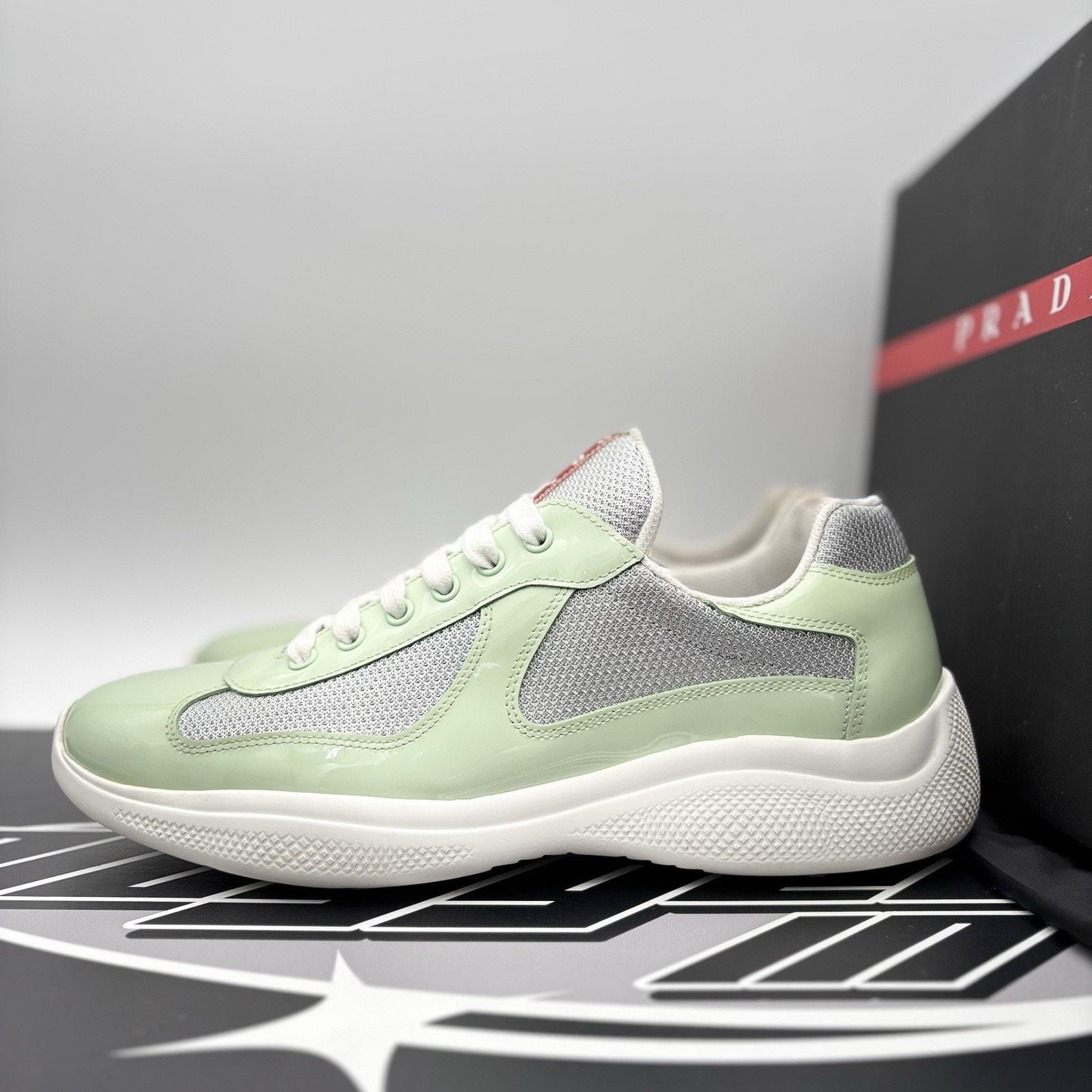 Prada Prada Americas Cup ' White Mint Silver ' | GREAT CONDITION! Size US 9 / EU 42 - 1 Thumbnail