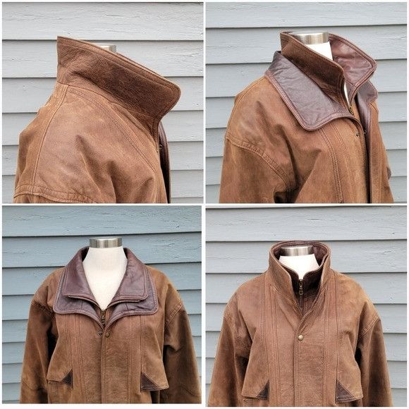 Vintage Vintage 90s y2k Tan Brown Nubuck Suede Leather Aviator Fligh Size US M / EU 48-50 / 2 - 2 Thumbnail