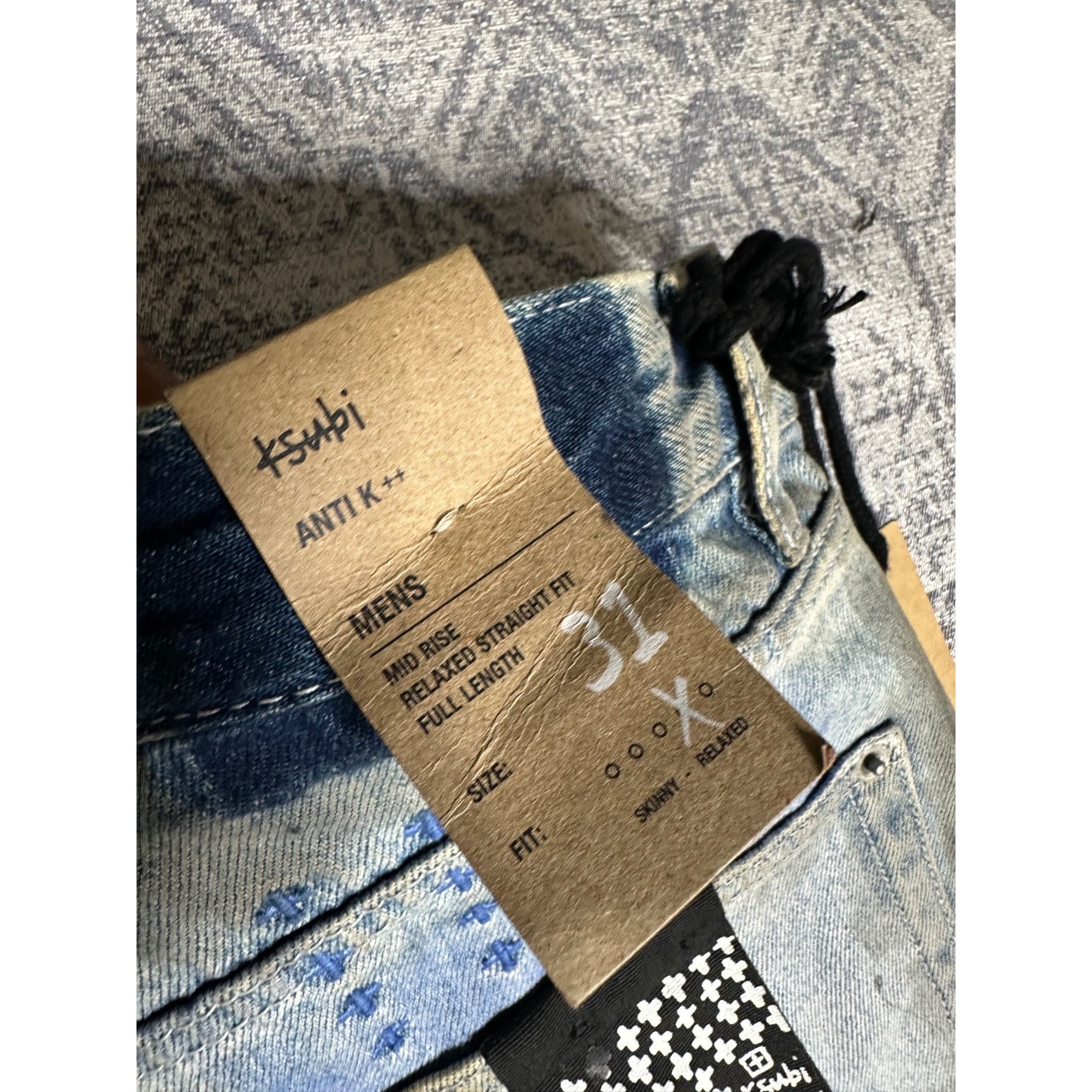 Ksubi Custom Embellished Distressed Paint Stained dyed treated Ksu Size US 31 - 13 Thumbnail