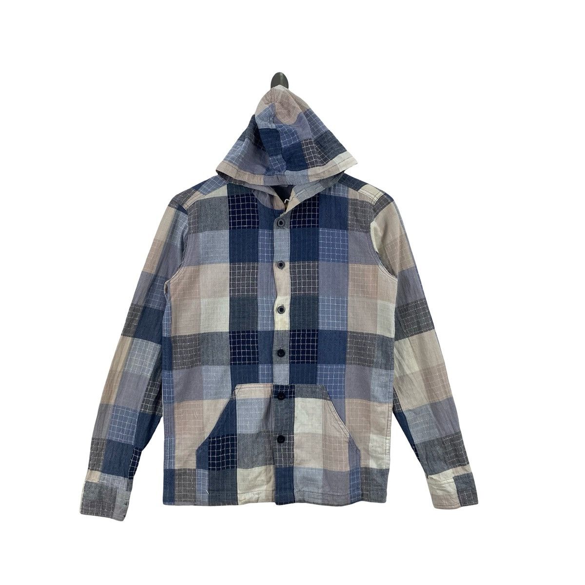 Vintage Vintage SNAFF UNION Made Patchwork Plaid Hooded Jacket Size US S / EU 44-46 / 1 - 4 Thumbnail