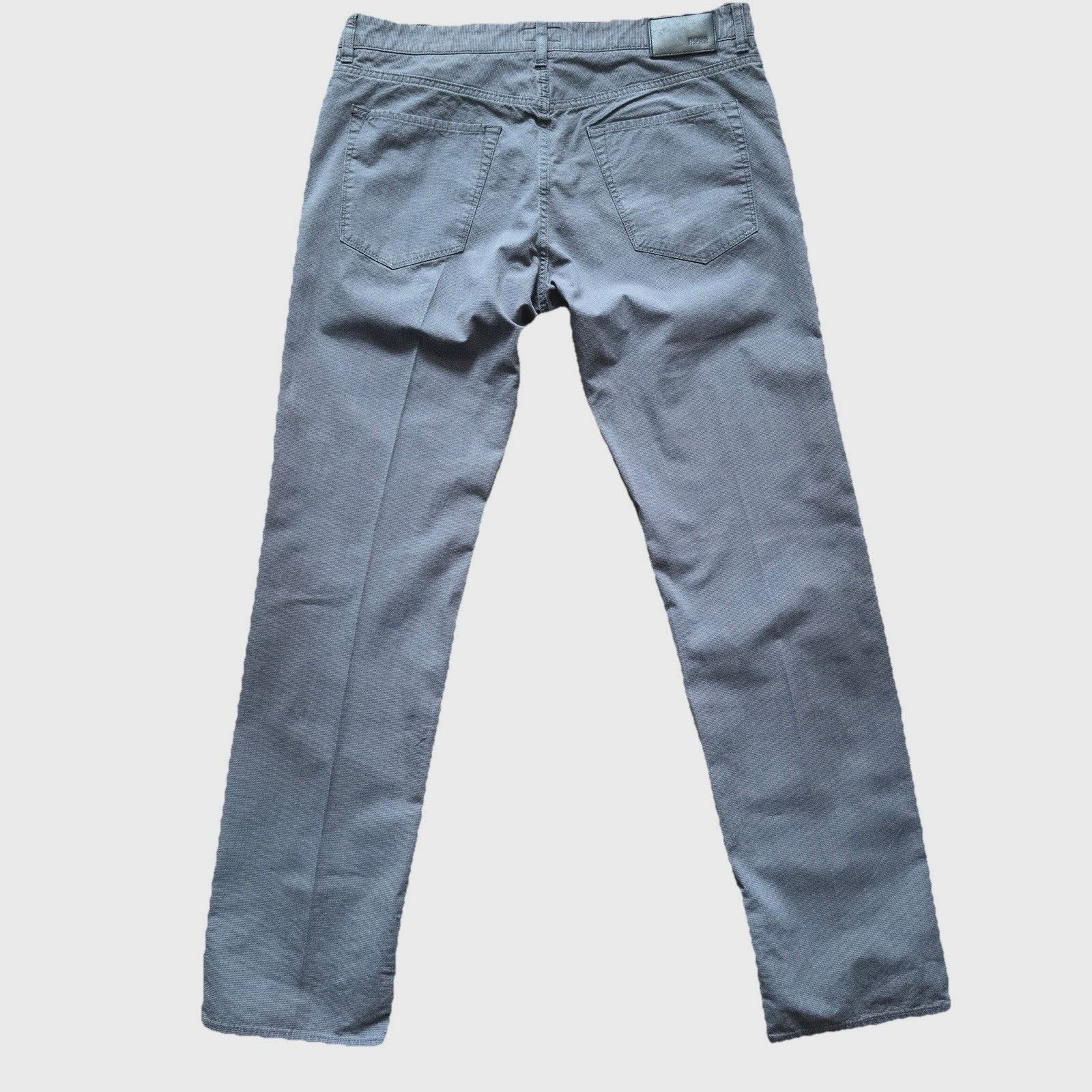 Hugo Boss Hugo Boss Maine Regular Fit Grey Micro-Pattern Pants 36x34 Size US 36 / EU 52 - 3 Thumbnail
