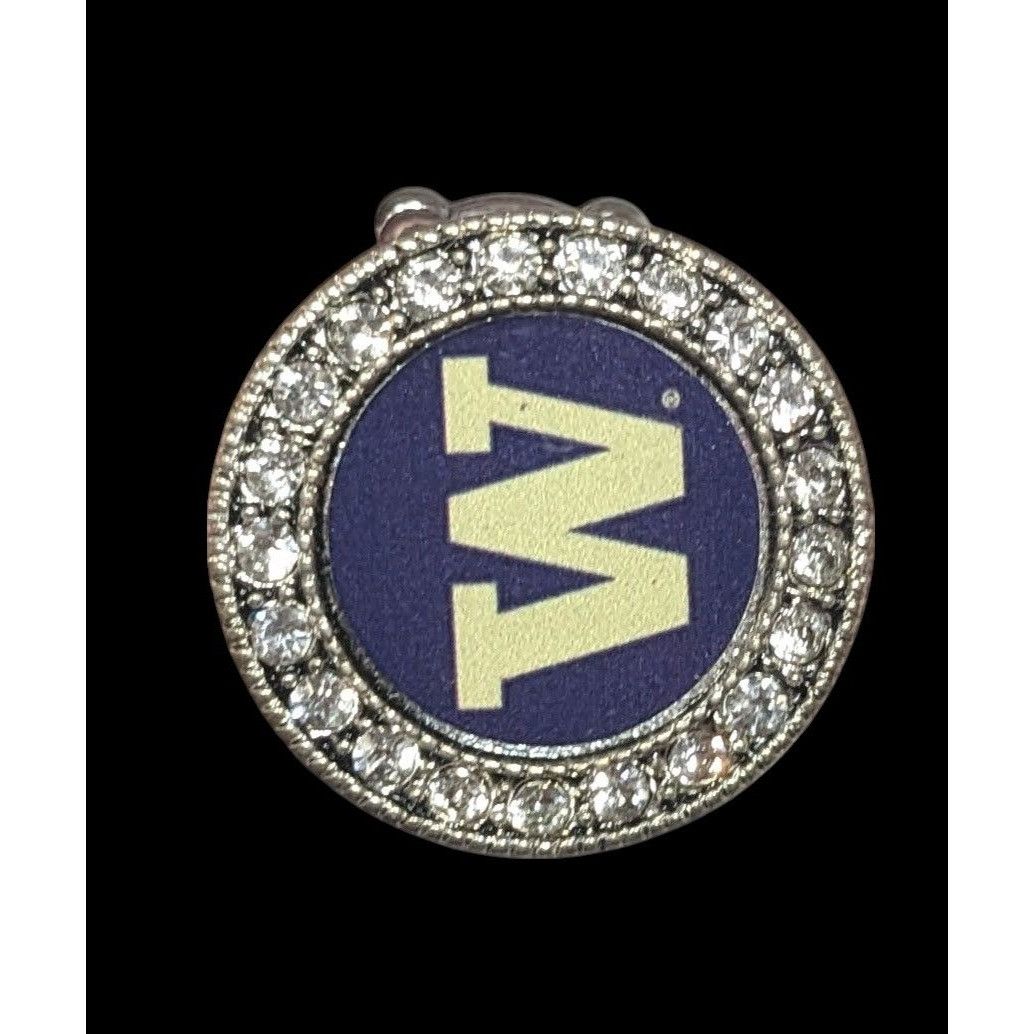 Other Washington Huskies Blue And Silver Tone Rhinestone Stretch R Size ONE SIZE - 4 Thumbnail