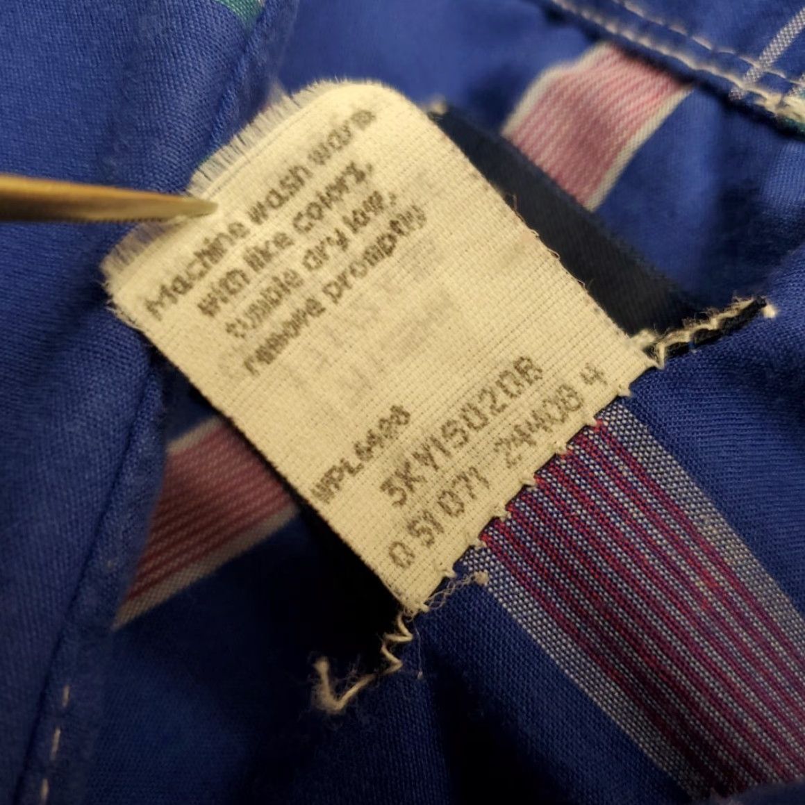 Wrangler VTG Wrangler Shirt Mens 17.5 x 35 Extra Long Tails Blue Plaid Pearl Snap Western Shirt Mens XS? Size US XXL / EU 58 / 5 - 6 Thumbnail