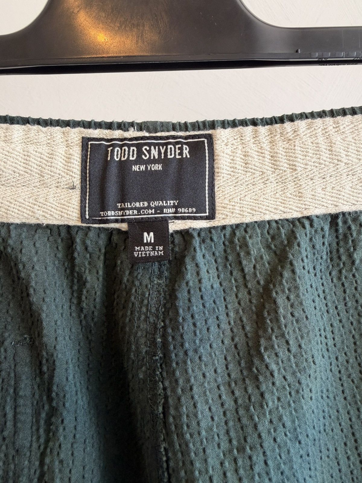 Todd Snyder TODD SNYDER Camouflage Green Textured Cotton Shorts Size M Size US 31 - 6 Thumbnail