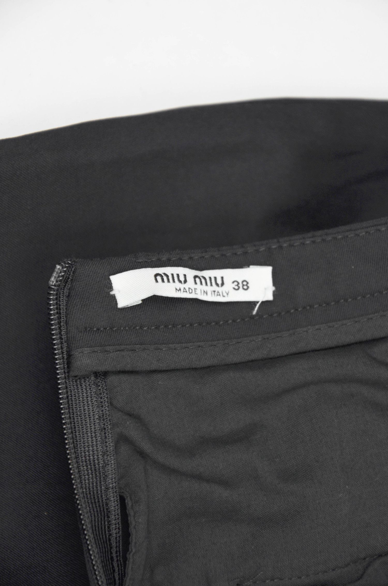 Miu Miu Miu Miu 2007 Wool Pencil Skirt Black - Size IT38 Size 26" / US 2 / IT 38 - 9 Thumbnail