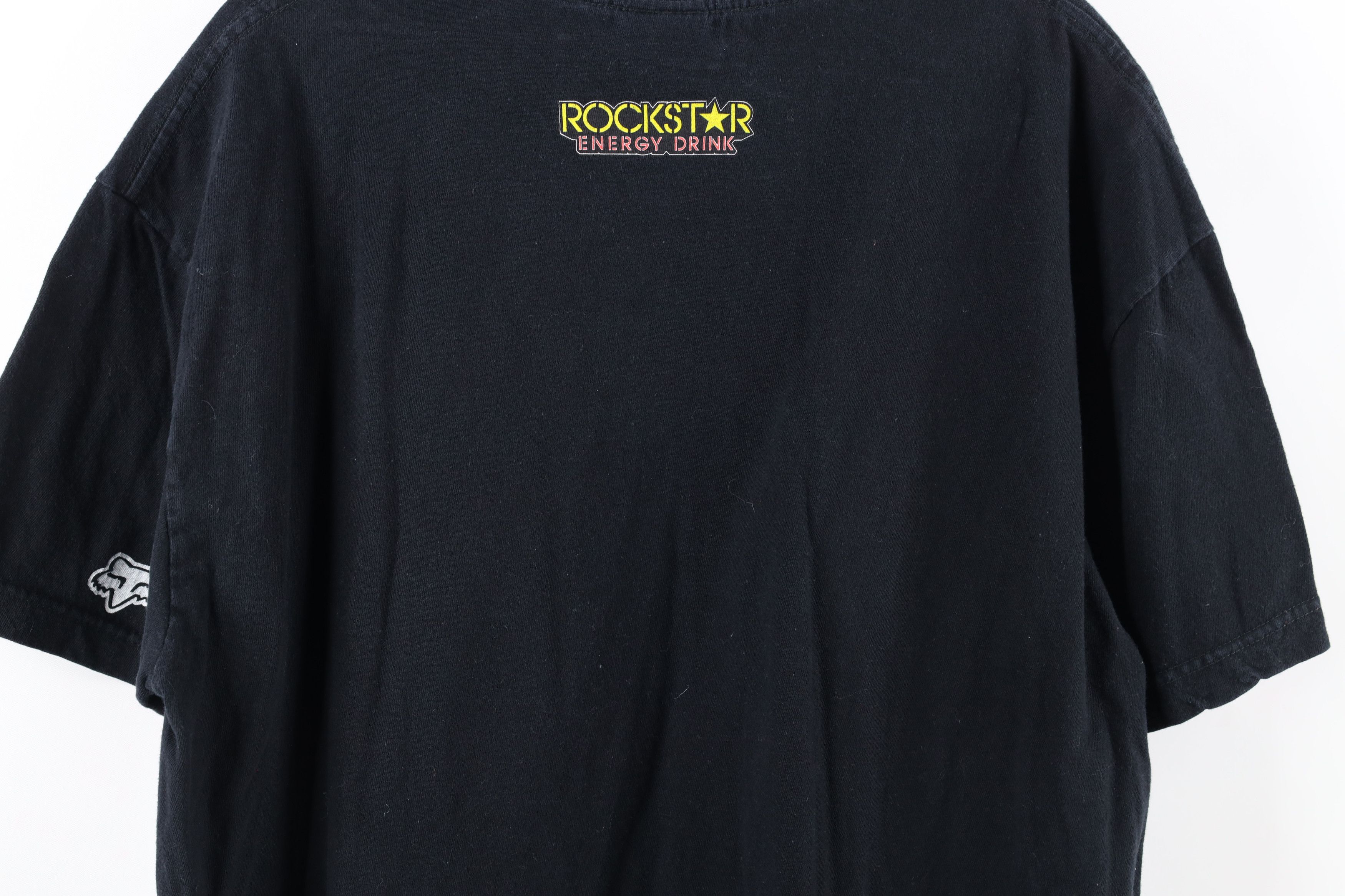Fox Racing × Vintage Vintage Fox Racing Out Rockstar Energy Drink T-Shirt Black Size US XL / EU 56 / 4 - 10 Thumbnail