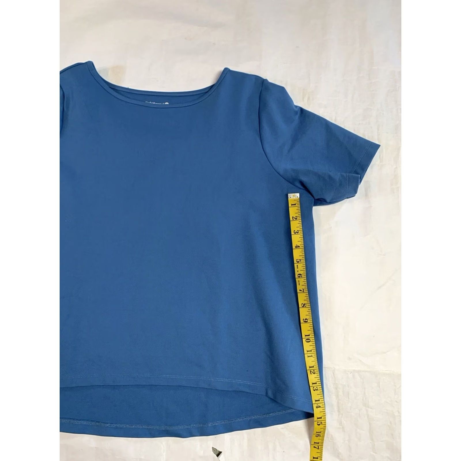 Vintage Betabrand Shirt Women 2XL Blue Short Sleeve Top Hi Low Boxy T-Shirt Casual Travel Size XXL / US 16-18 / IT 52-54 - 7 Thumbnail