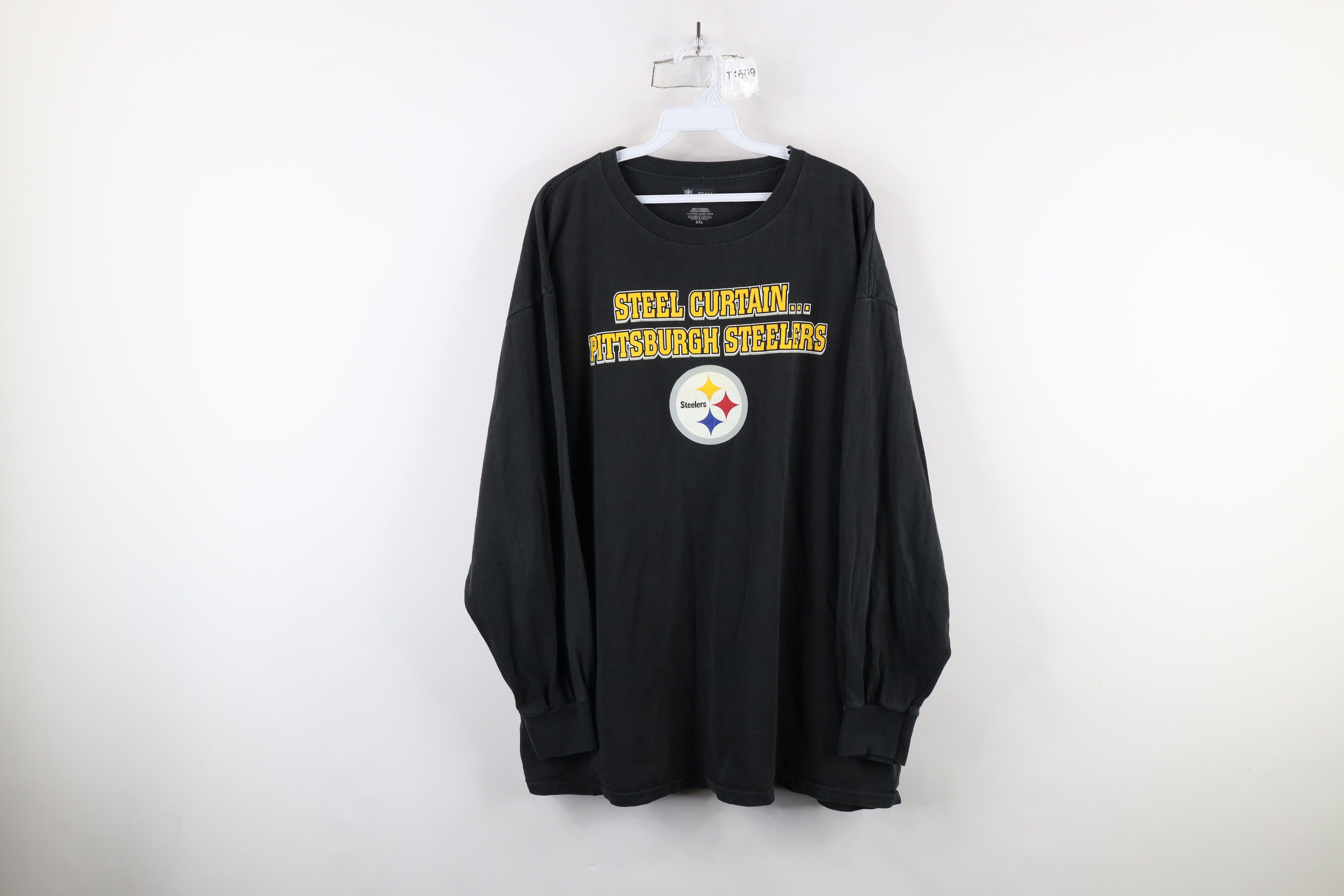 Vintage Vintage Y2K Steelers Football Long Sleeve T-Shirt Black Size US XXL / EU 58 / 5 - 1 Thumbnail