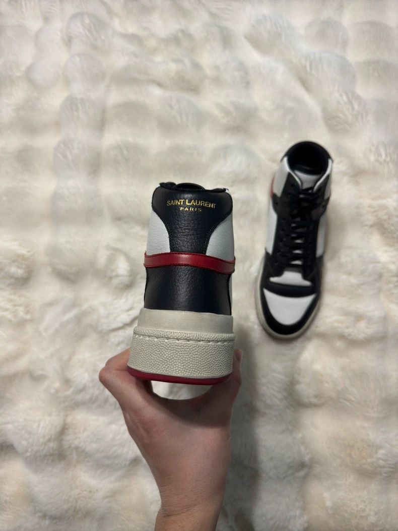 Saint Laurent Paris Saint Laurent Paris Black and white high-top casual sneake Size US 6 / EU 39 - 9 Thumbnail