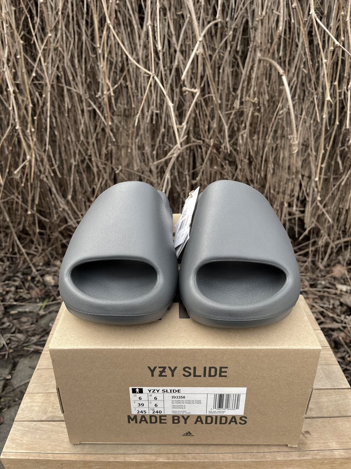 Adidas × Kanye West Adidas Yeezy Slide Slate Grey 6US 39EU