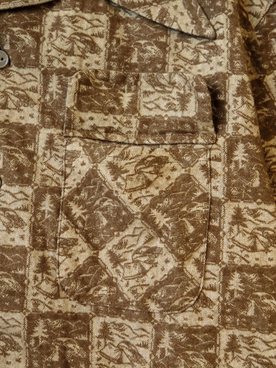 Kapital Kapital CAMP Jacquard Nel Wrinkle Collar Board Shirt Size US L / EU 52-54 / 3 - 4 Thumbnail
