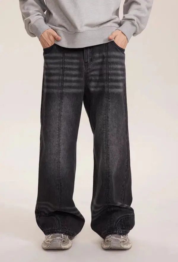 Japanese Brand VIBE Vintage washed ripple heavy rare straight leg jeans Size US 34 / EU 50 - 6 Thumbnail