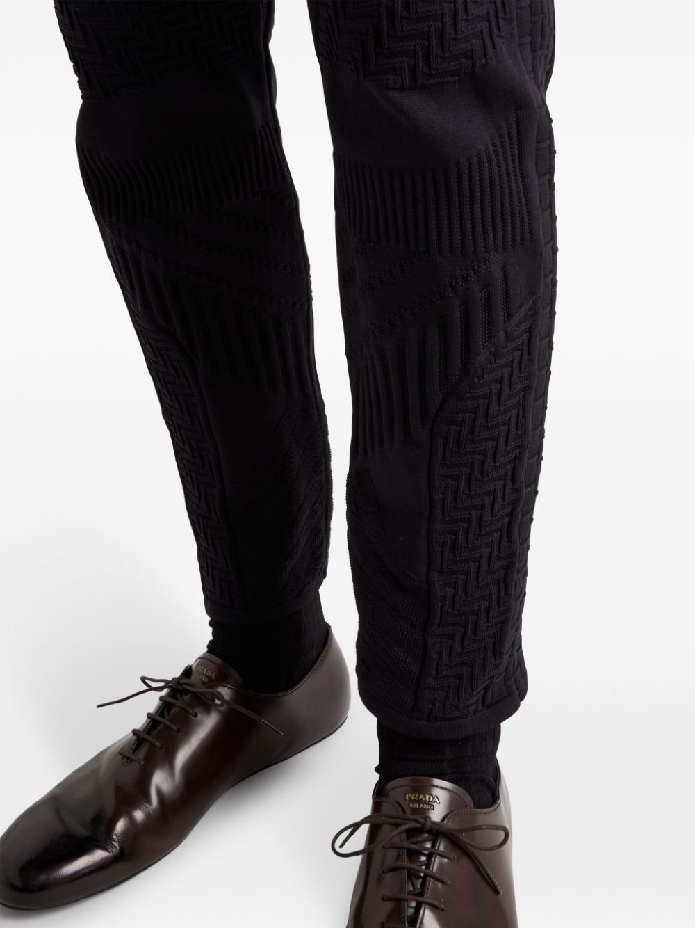 Prada o1bcso1str1025 Nylon Slim-Cut Trousers in Black Size US 36 / EU 52 - 5 Thumbnail