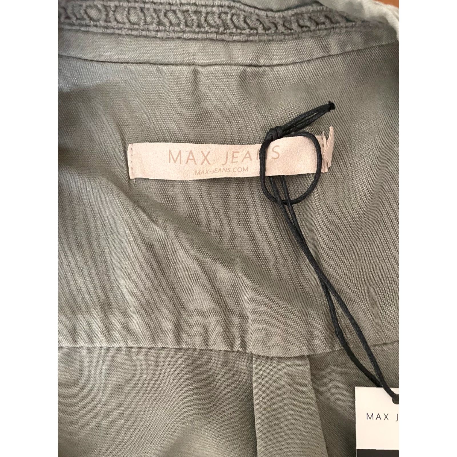 Vintage **Max Jeans Vetiver Olive Green Military Style Vest Sz M** User: Max Jeans Vetiver Olive Green Tencel Drape Military Style Vest Sz M Size 32" / US 10 / IT 46 - 5 Thumbnail